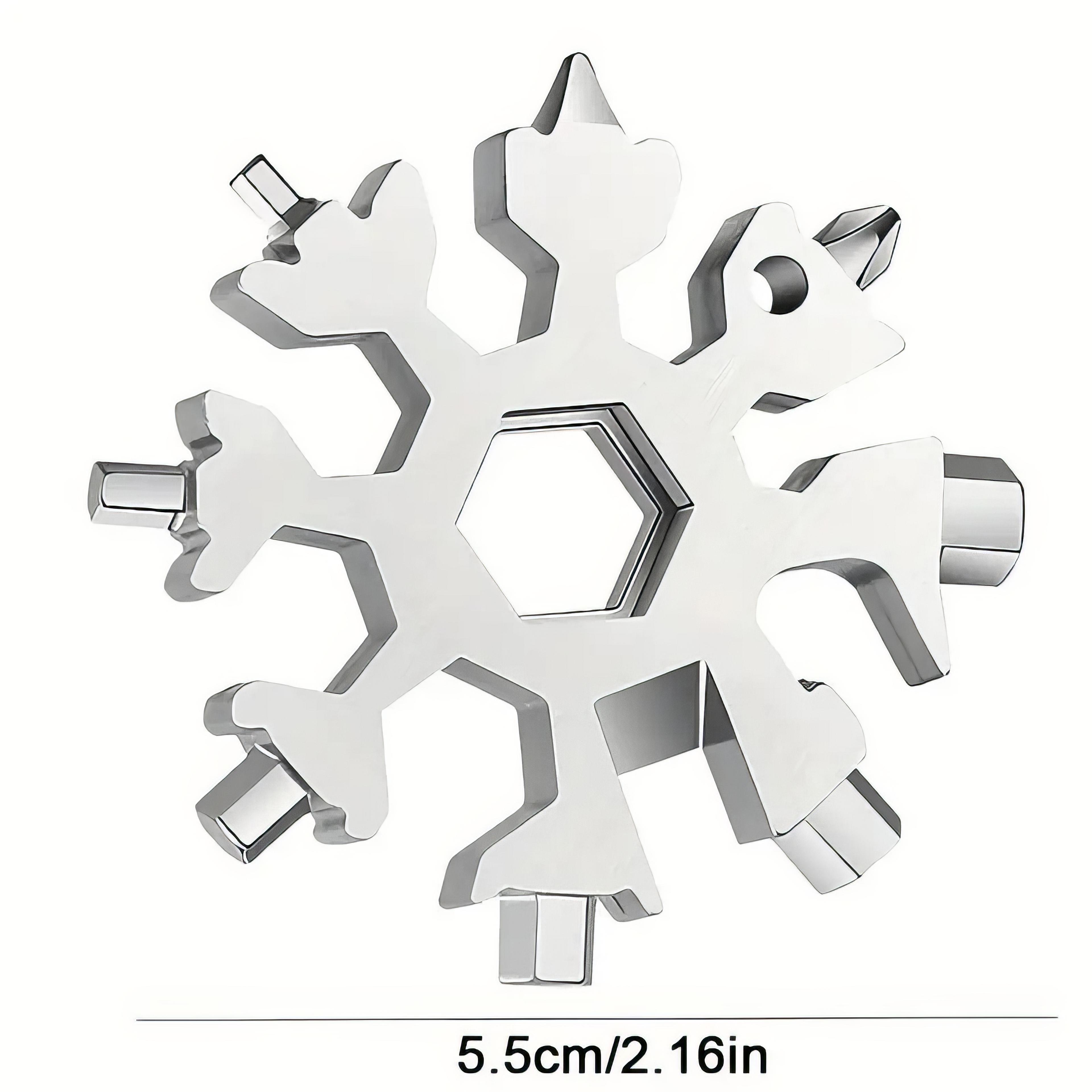 Stainless Steel Snowflake Multifunctional Tool With Bottle Opener Screwdriver Wrench 4