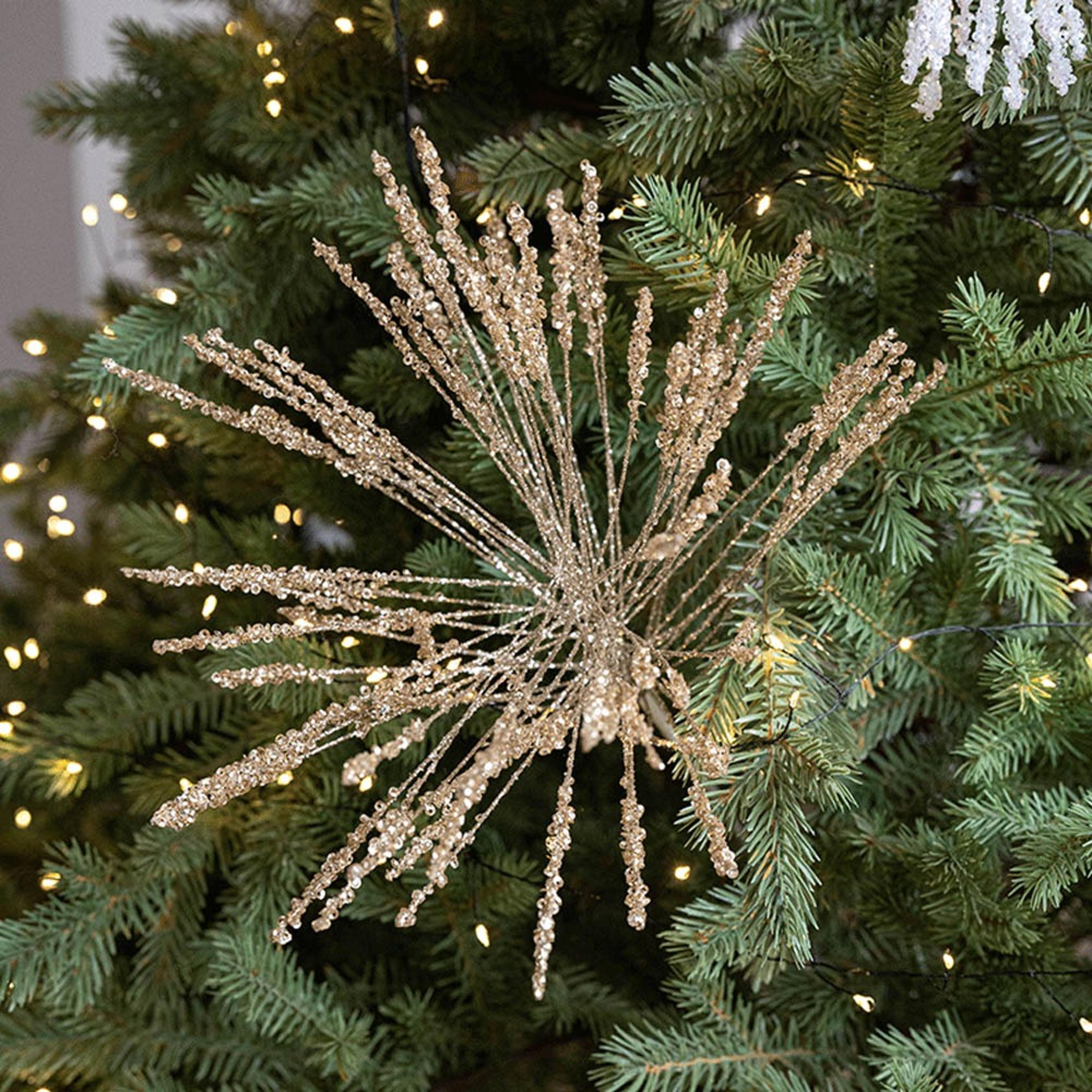 glitter plastic christmas flowers simulated xmas floral arrangements diy decorative flowers