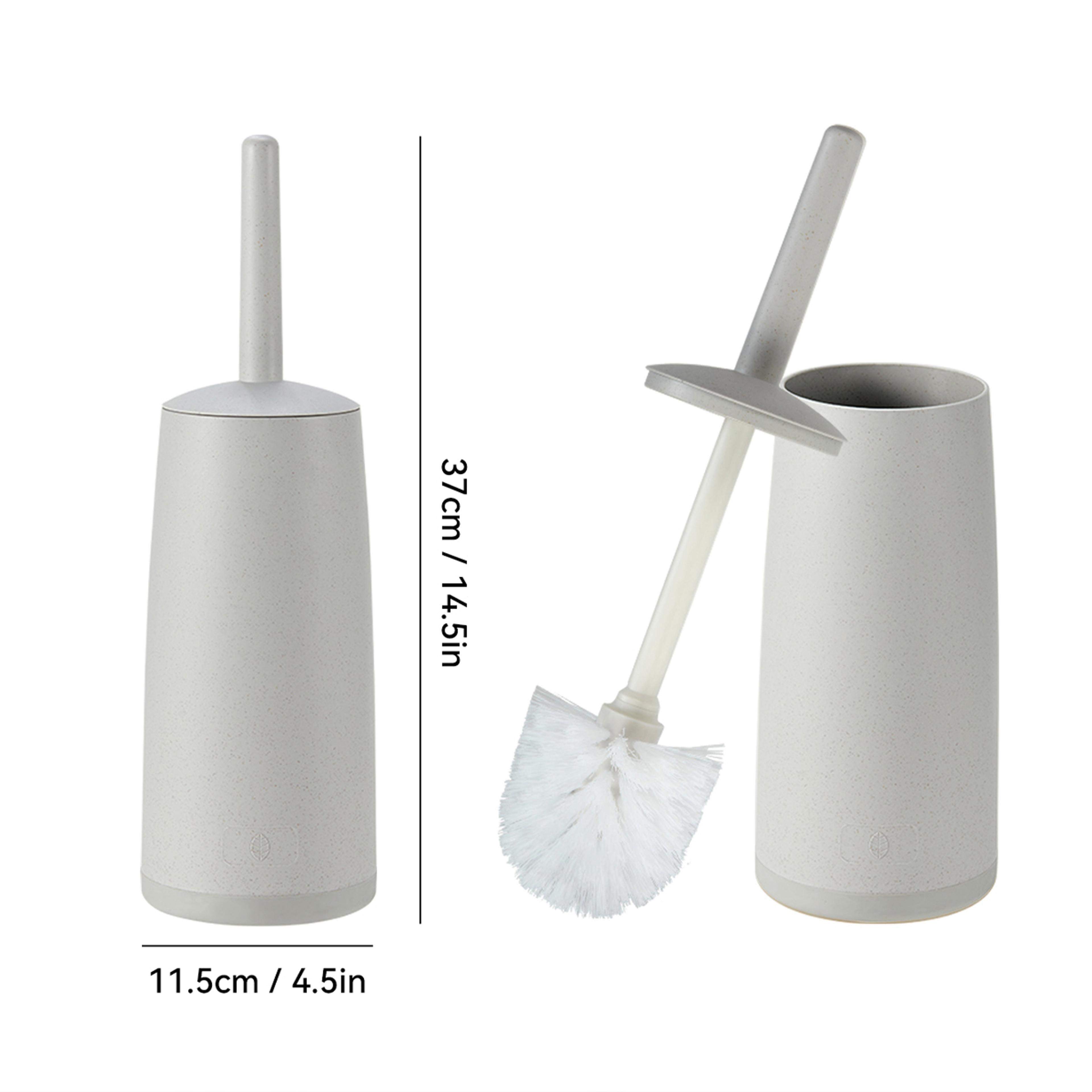 Long Handle Toilet Cleaning Brush With Standing Base Plastic WC Bathroom Accessories 9
