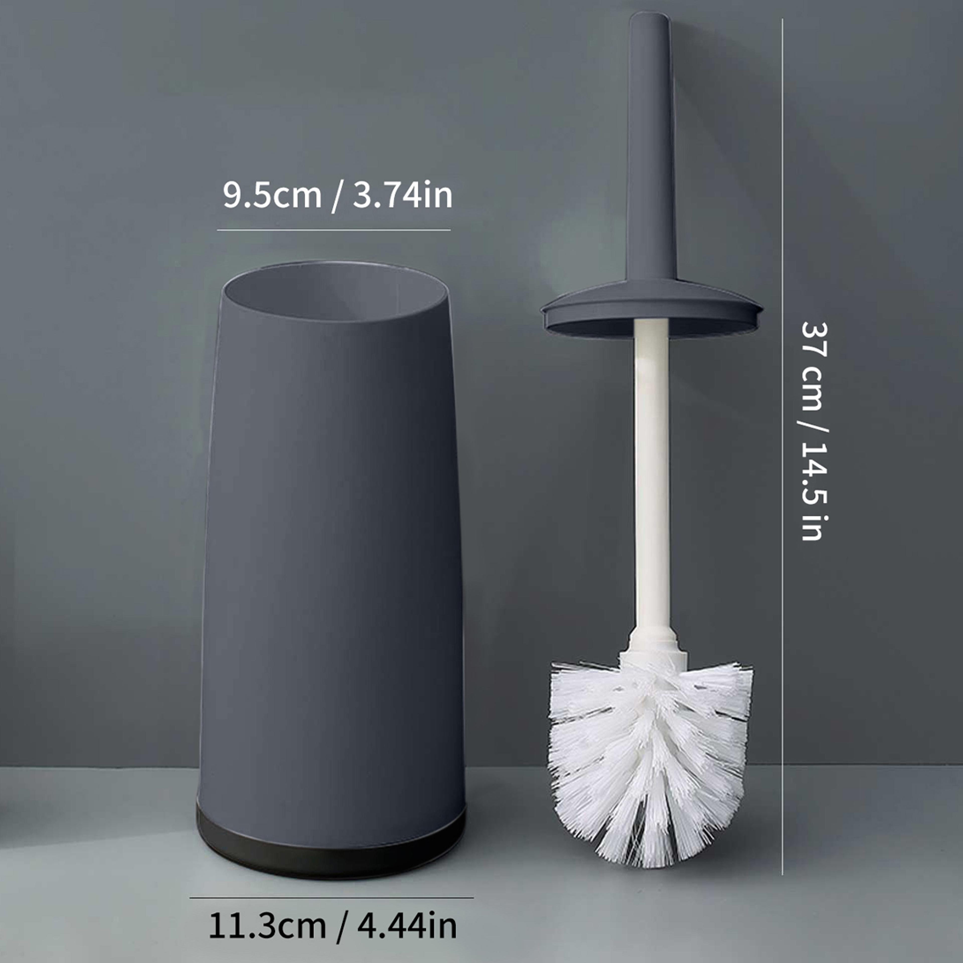 Long Handle Toilet Cleaning Brush With Standing Base Plastic WC Bathroom Accessories 6