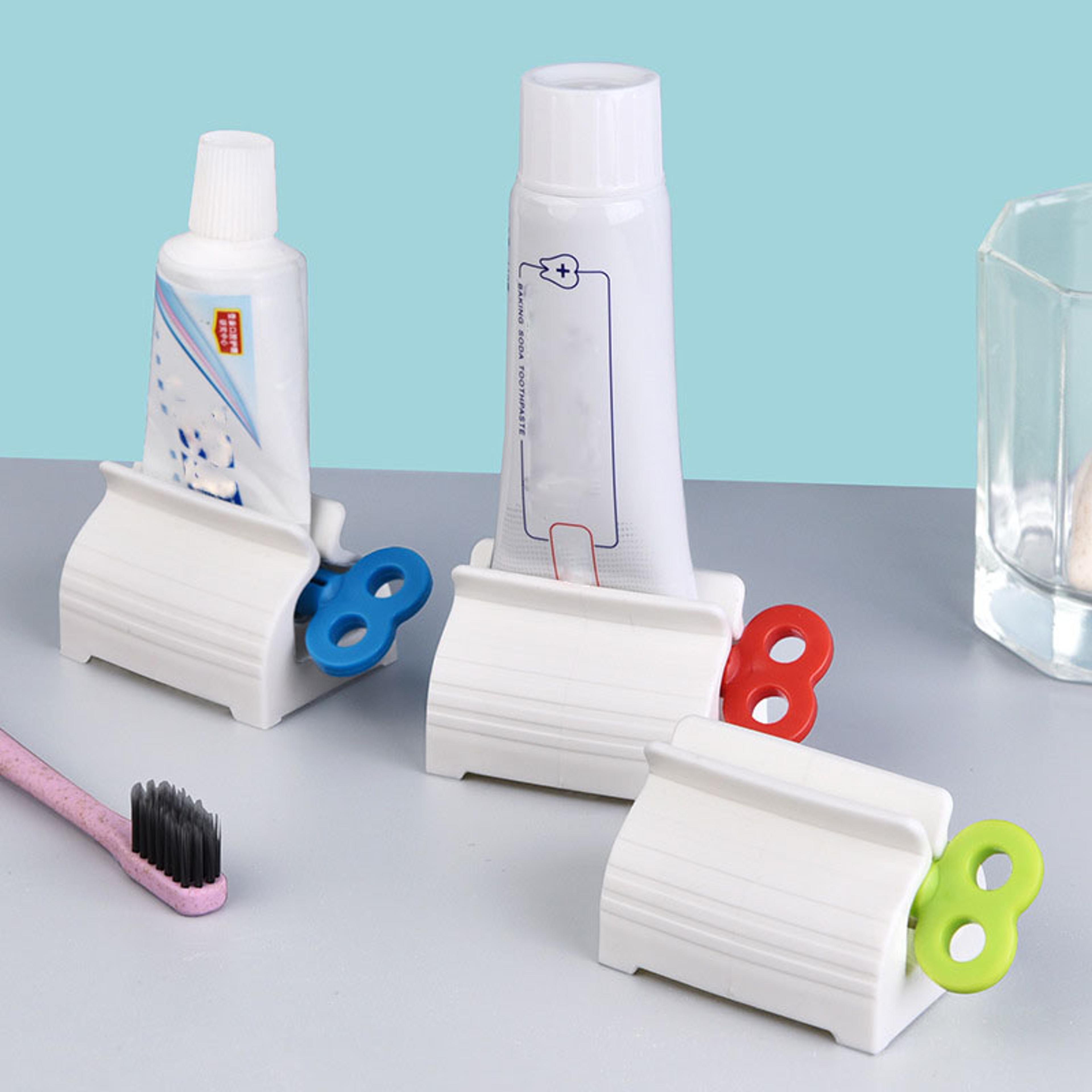 rolling tube toothpaste squeezer, toothpaste seat holder stand, rotate toothpaste dispenser for bathroom