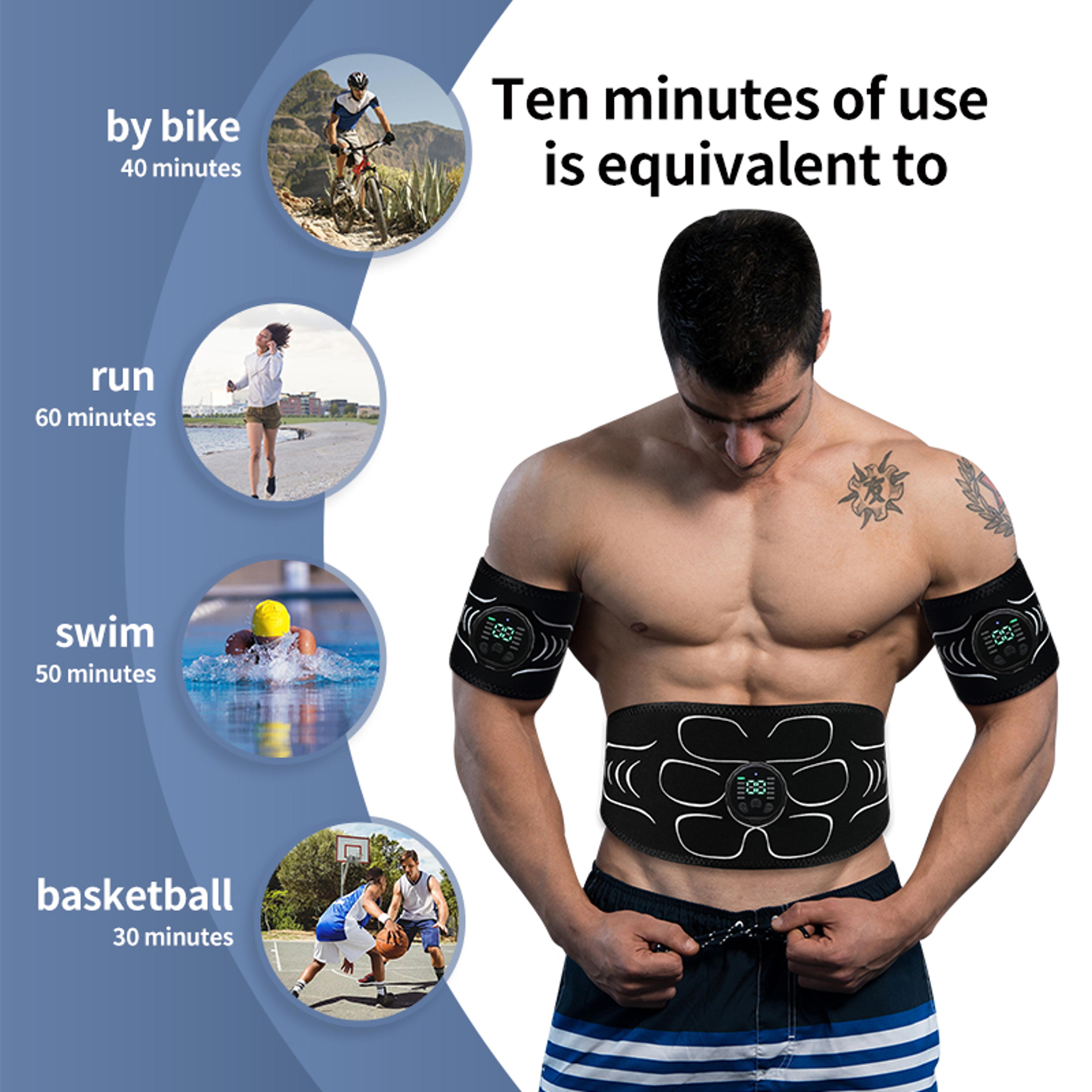 Abdominal Muscle Toner EMS Stimulator Electronic Fitness Massage Belt USB Recharge Slimming Device  1