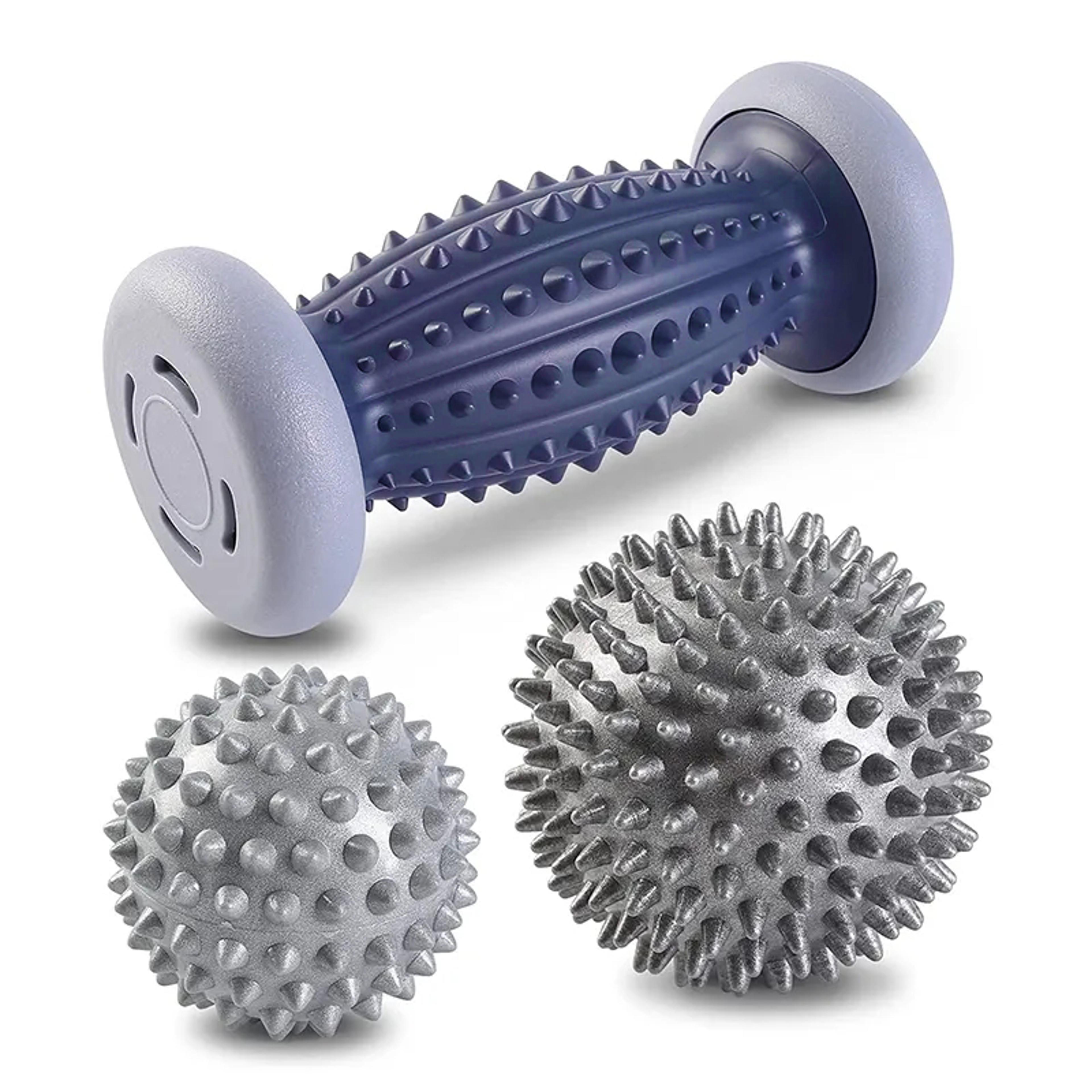 plantar fasciitis massager, foot massage roller hedgehog ball, heel spur therapy tool, trigger point relief