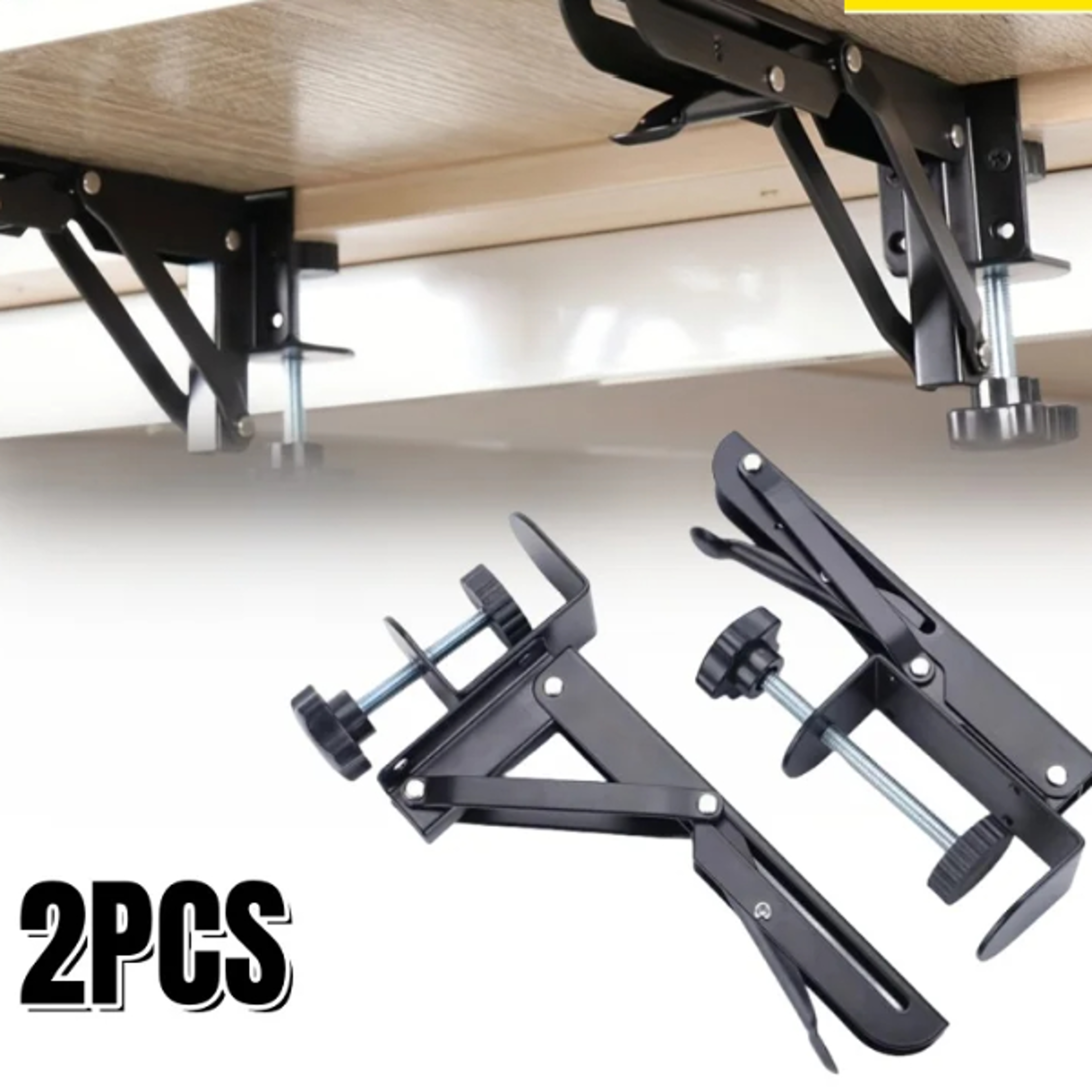 heavy-duty l-shaped foldable desktop bracket space-saving punch-free extension plate rack for hardware