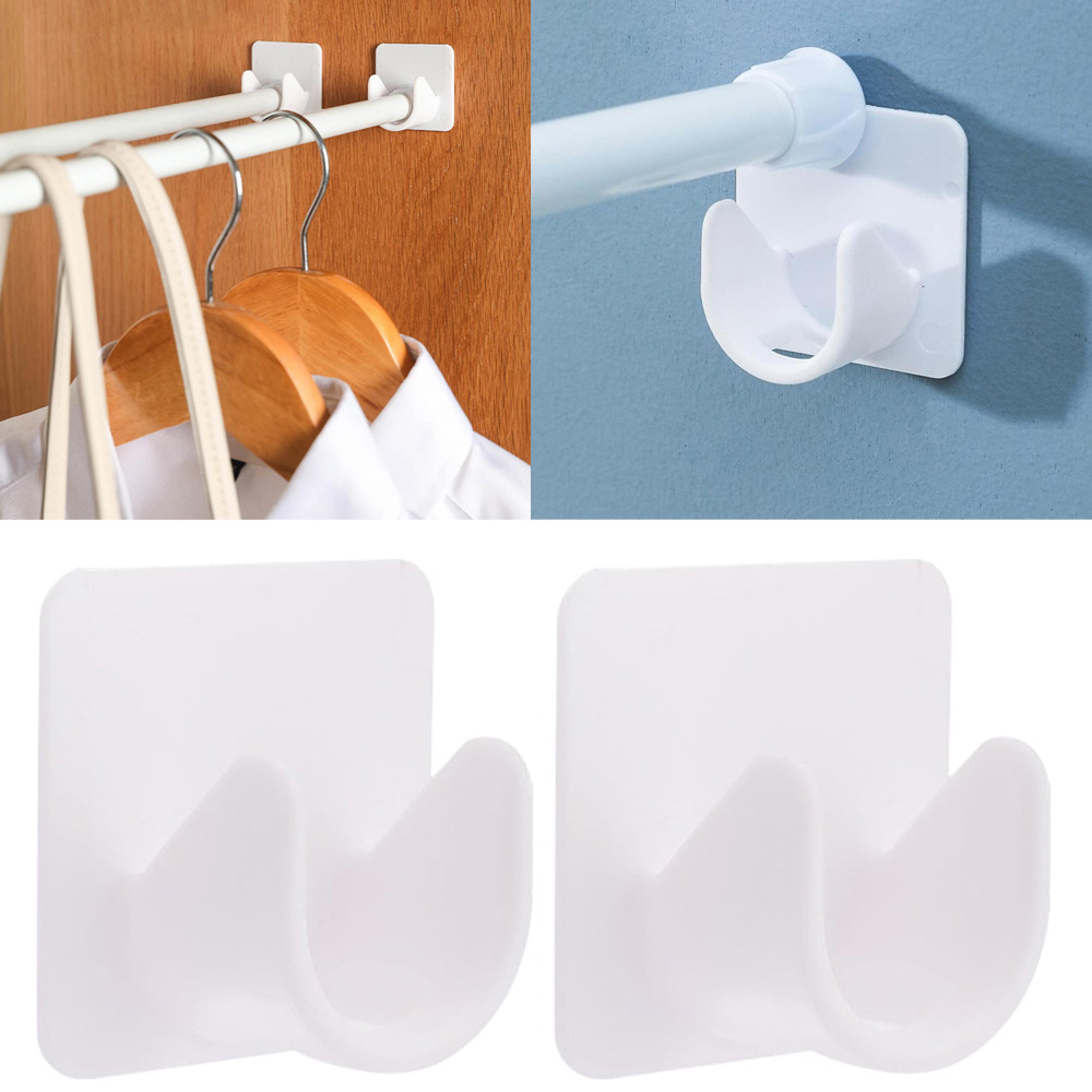 adjustable self-adhesive curtain rod hooks multifunctional shower curtain no hole punching fixing bracket