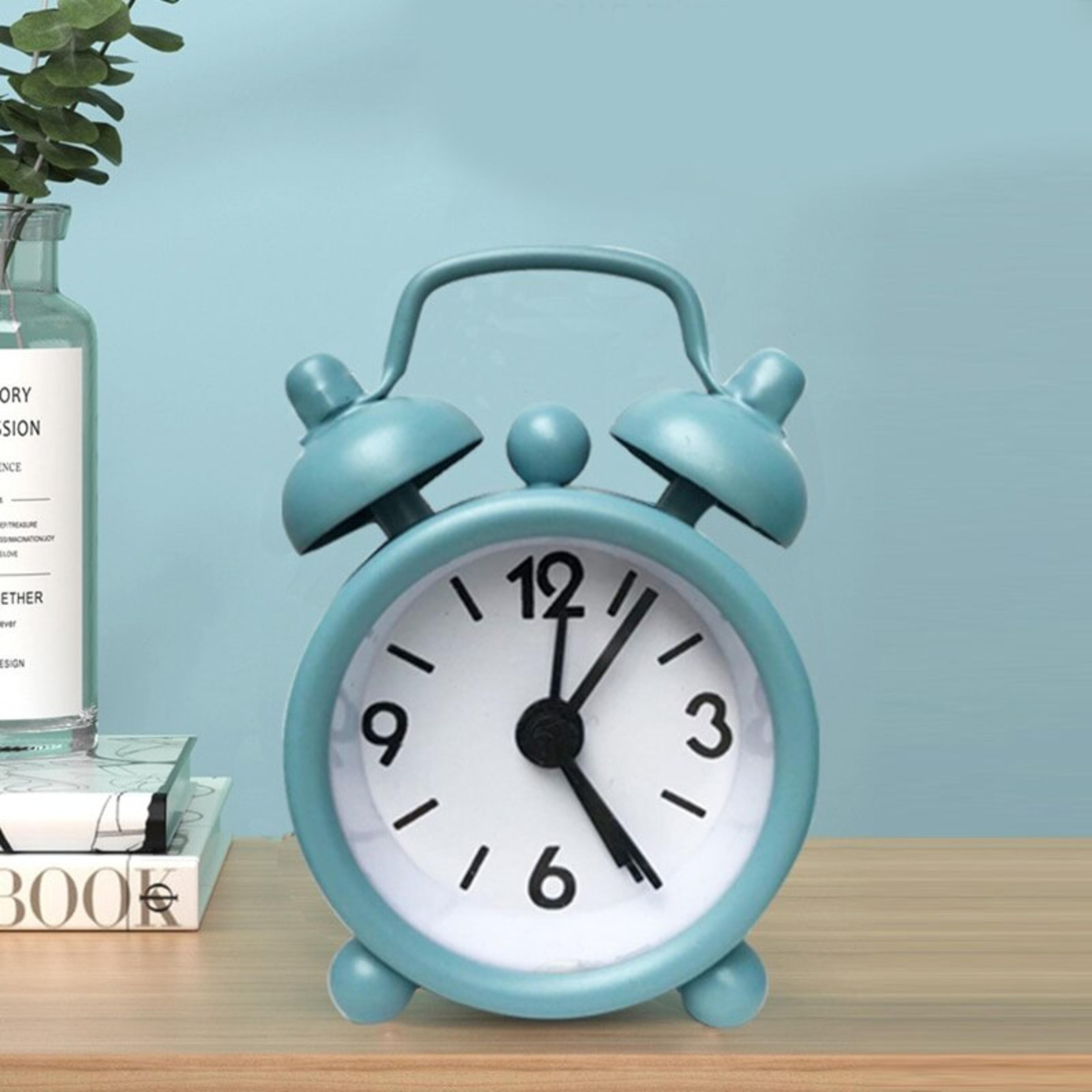 portable travel alarm clock, mini metal electronic alarm clock, bedside clock for students