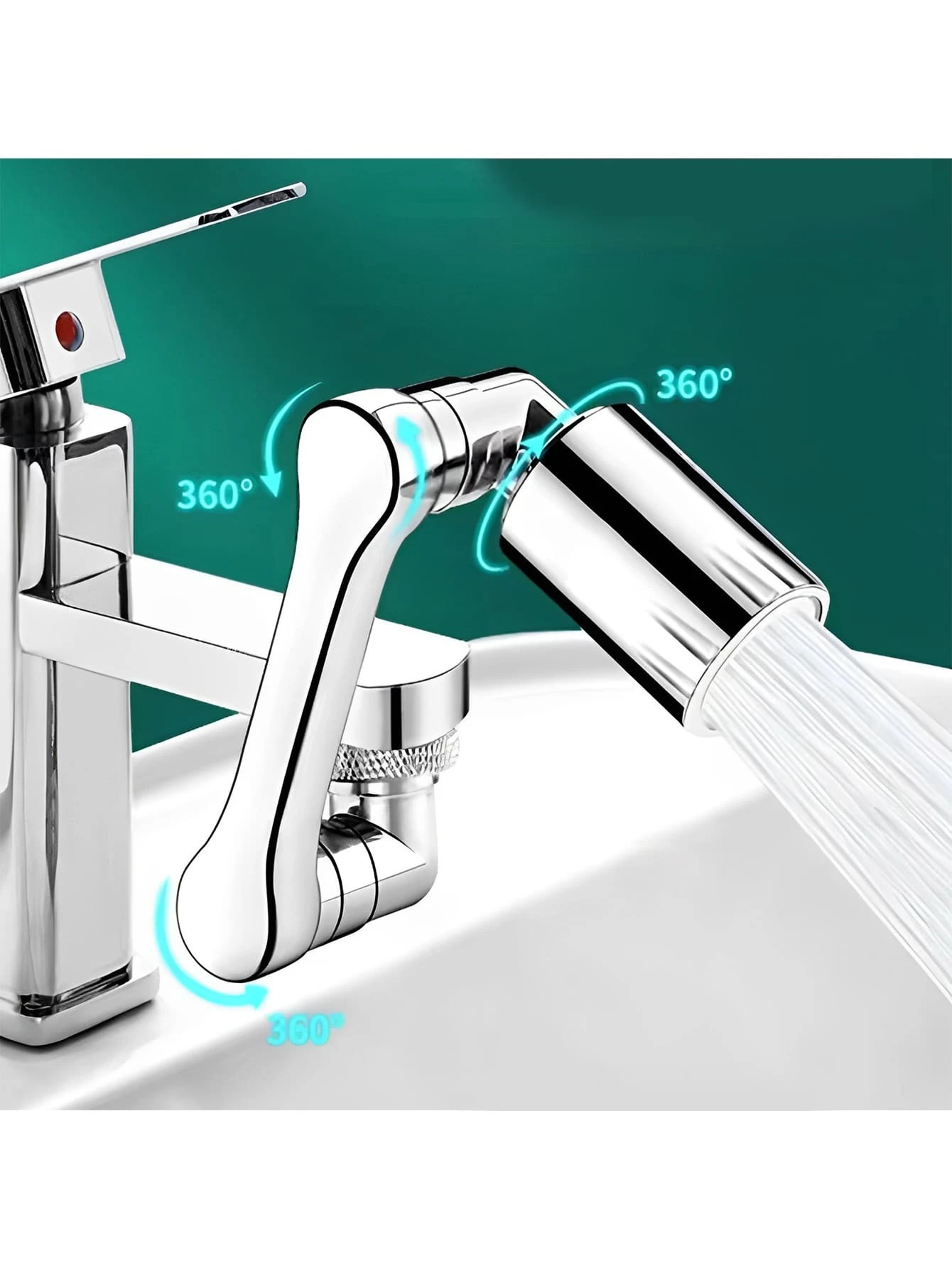 water tap nozzle adaptor, rotatable extension faucet sprayer head, washbasin faucet aerator extend adapter