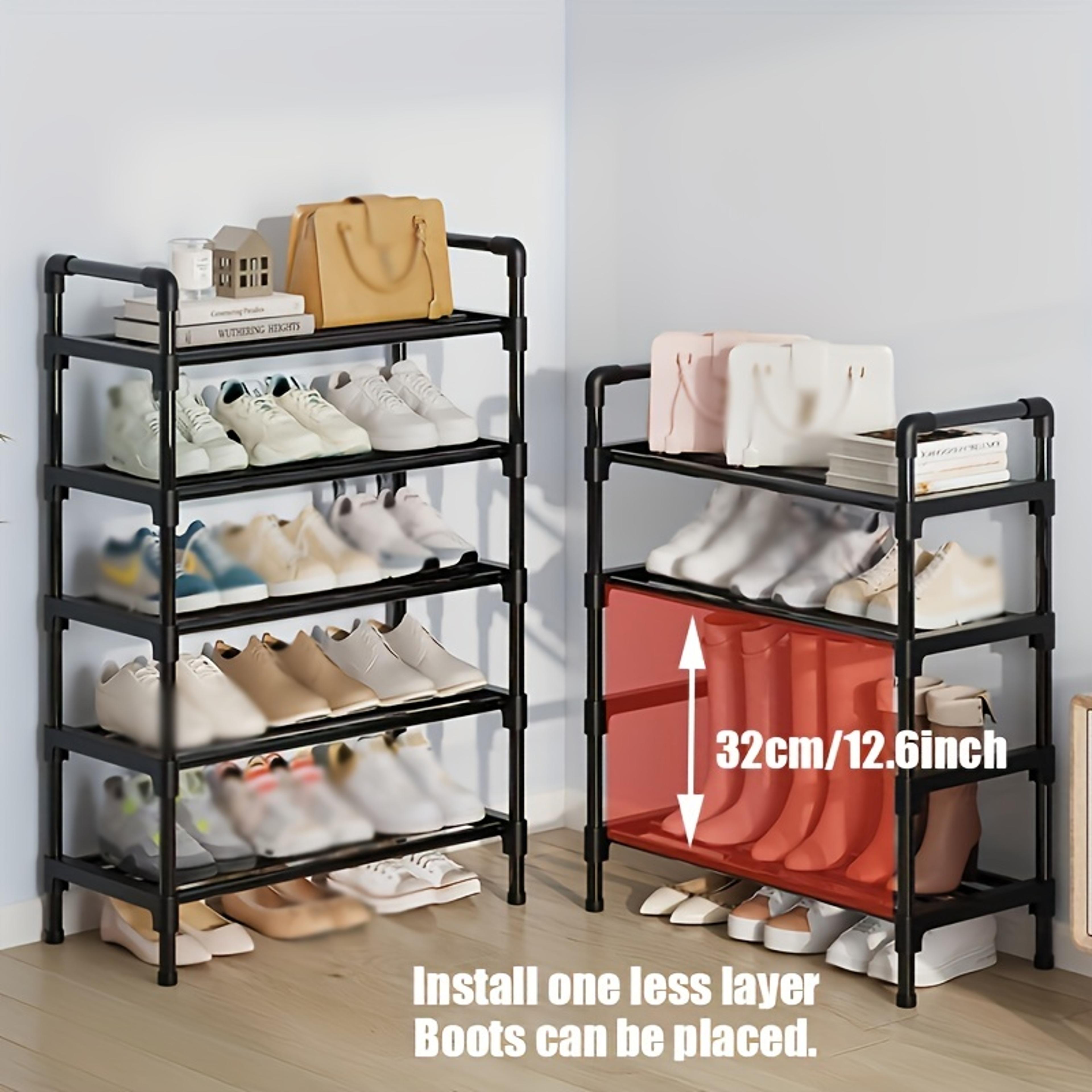 Stackable MultiTier Metal Shoe Rack Organizer Freestanding Storage For Closet Bedroom Indoor And Ou 2