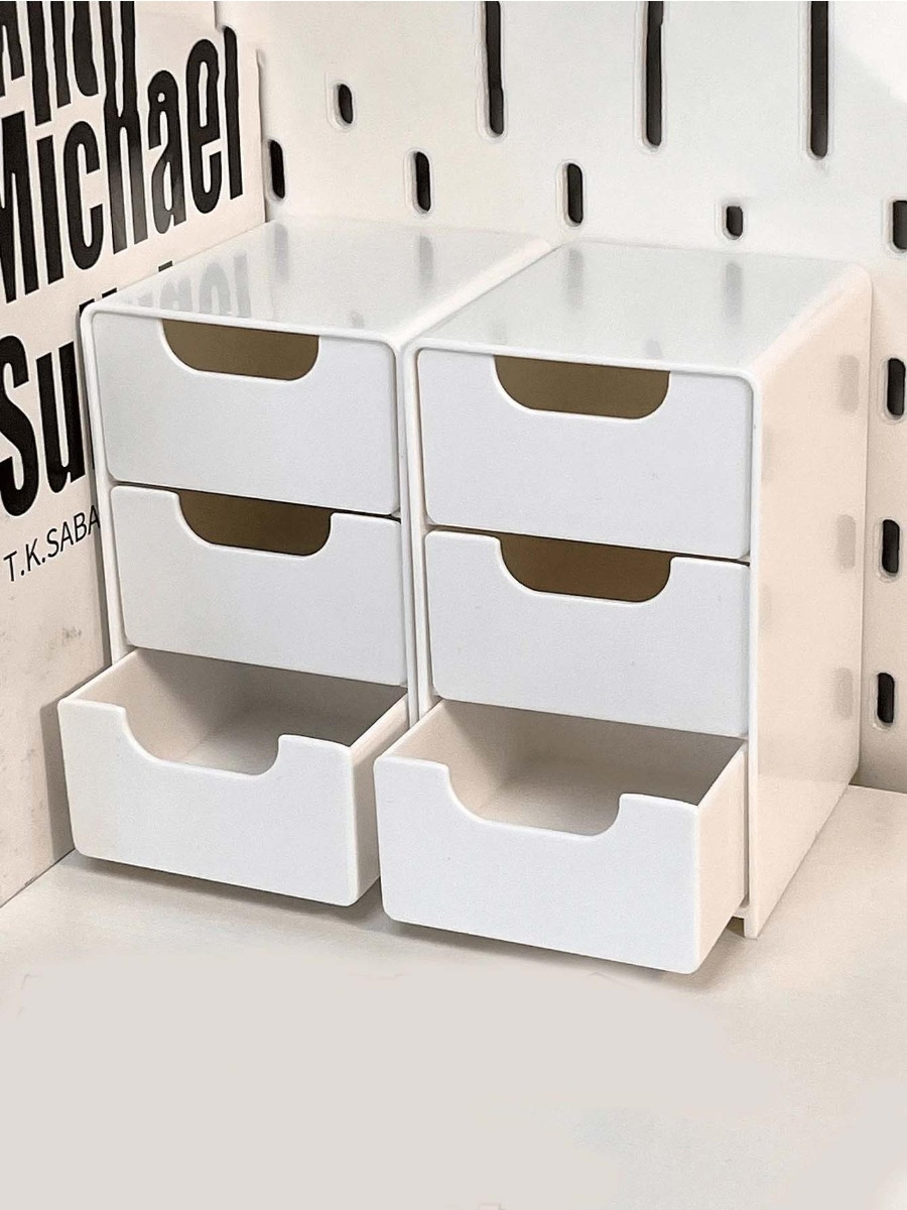 mini desktop organizer storage box for jewelry earrings rings necklaces lipstick cosmetics with drawers