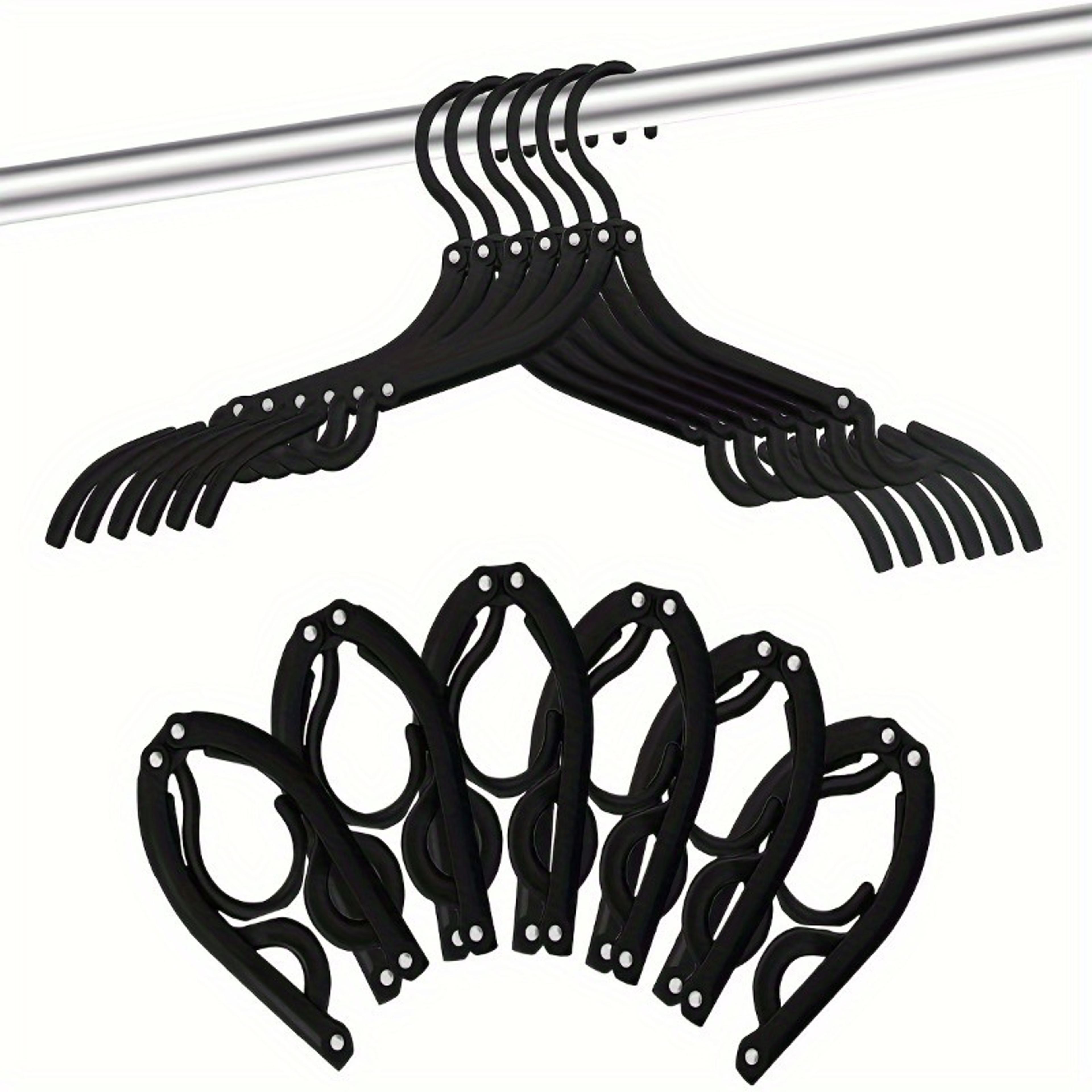 portable folding clothes hangers plastic travel hangers foldable clothes drying rack for travel