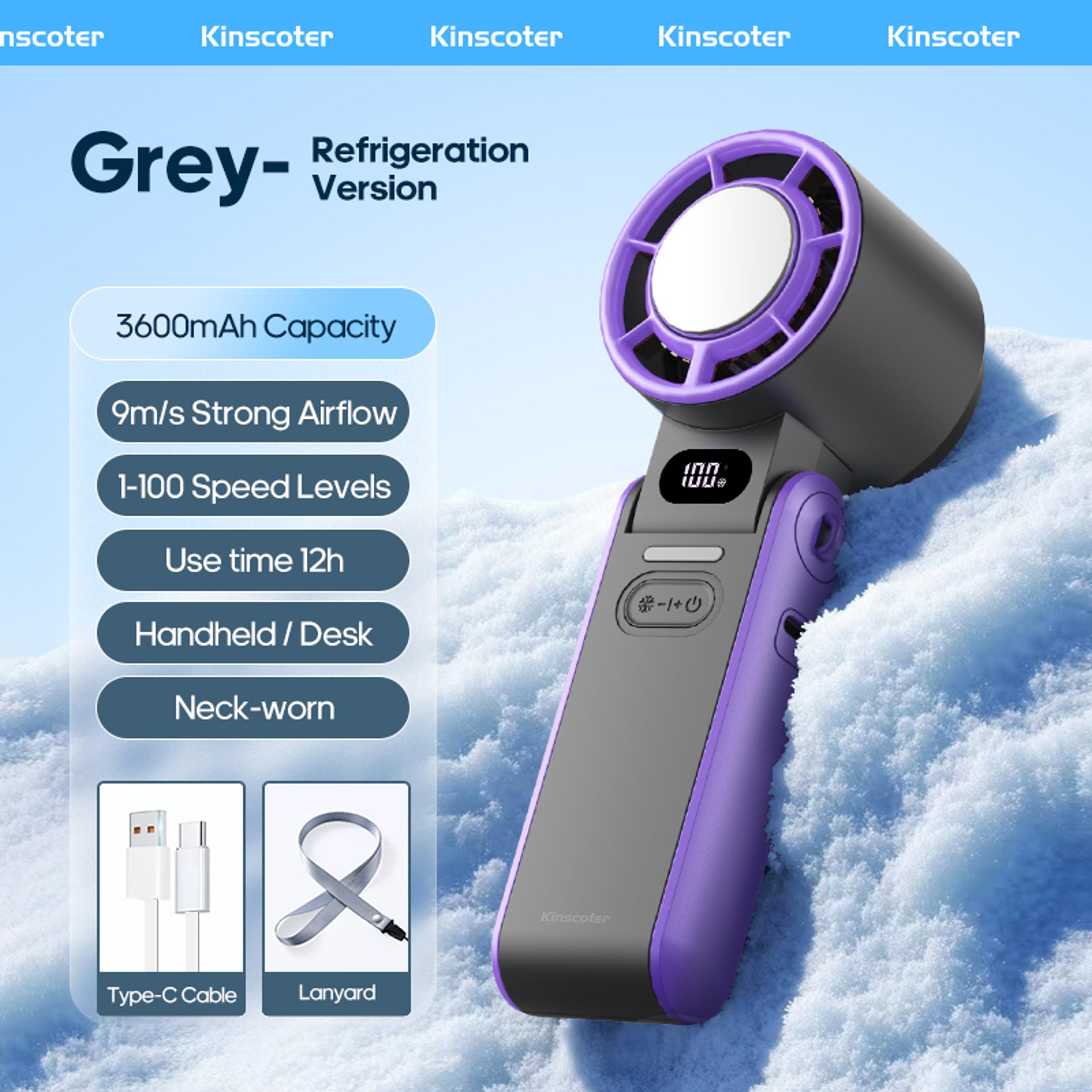 Rechargeable Handheld Fan Portable  Foldable With Lanyard For Outdoor Cooling 6