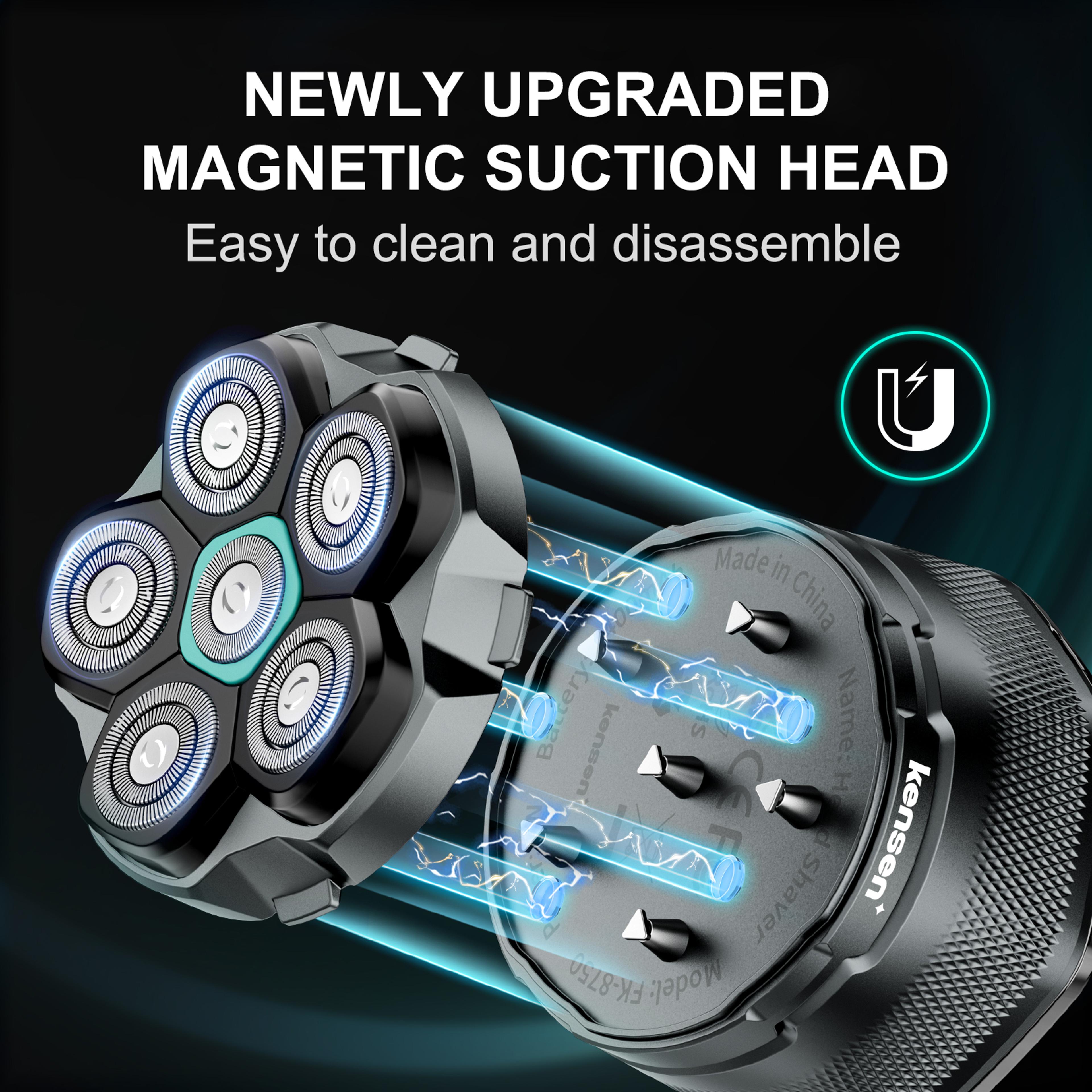 Replaceable 6D Magnetic Razor Head For Shaver Waterproof Stainless Steel Blade 2