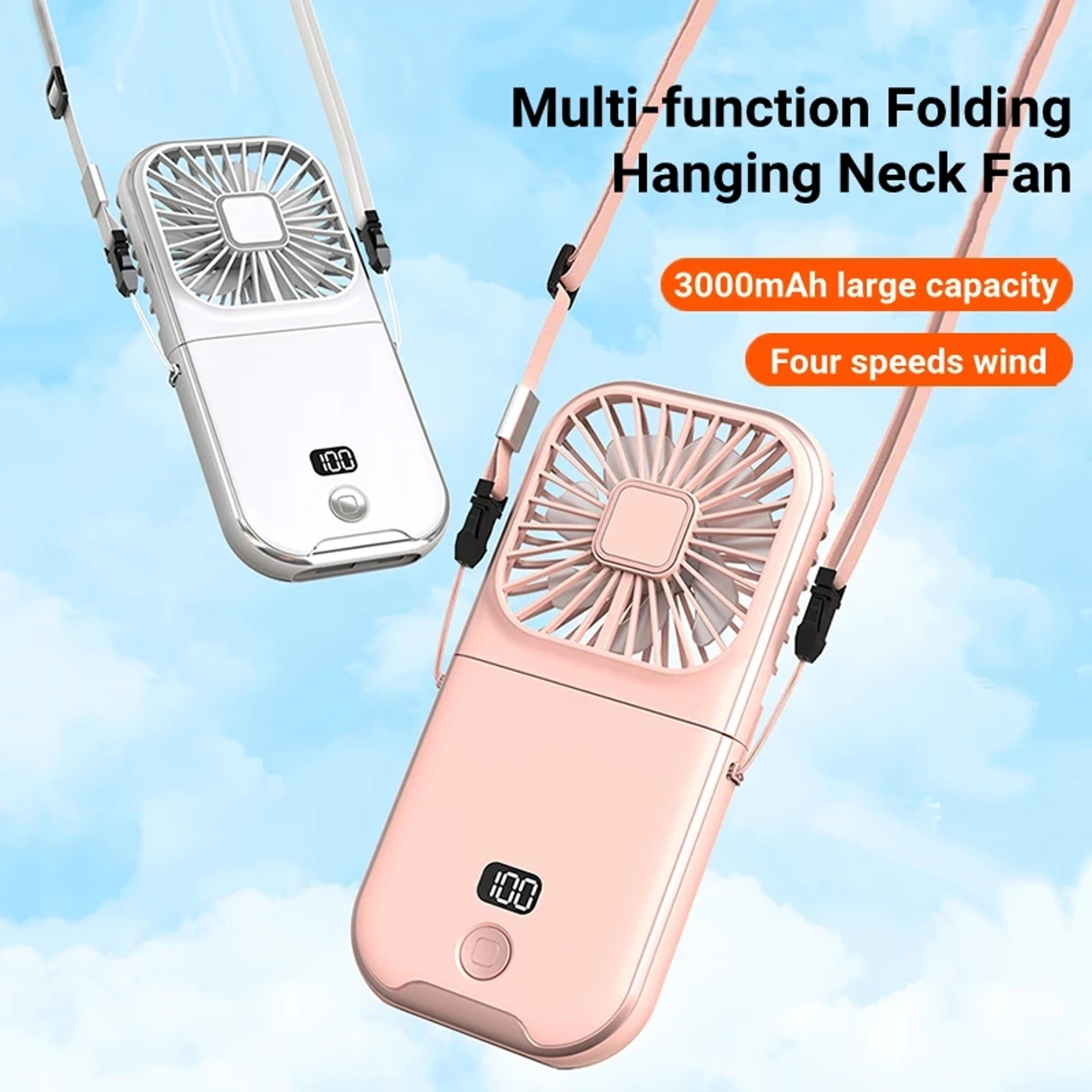 Foldable Hanging Neck Fan USB Mini Fan For Sports Camping  Cooling With Mute Desktop Refrigeration 3
