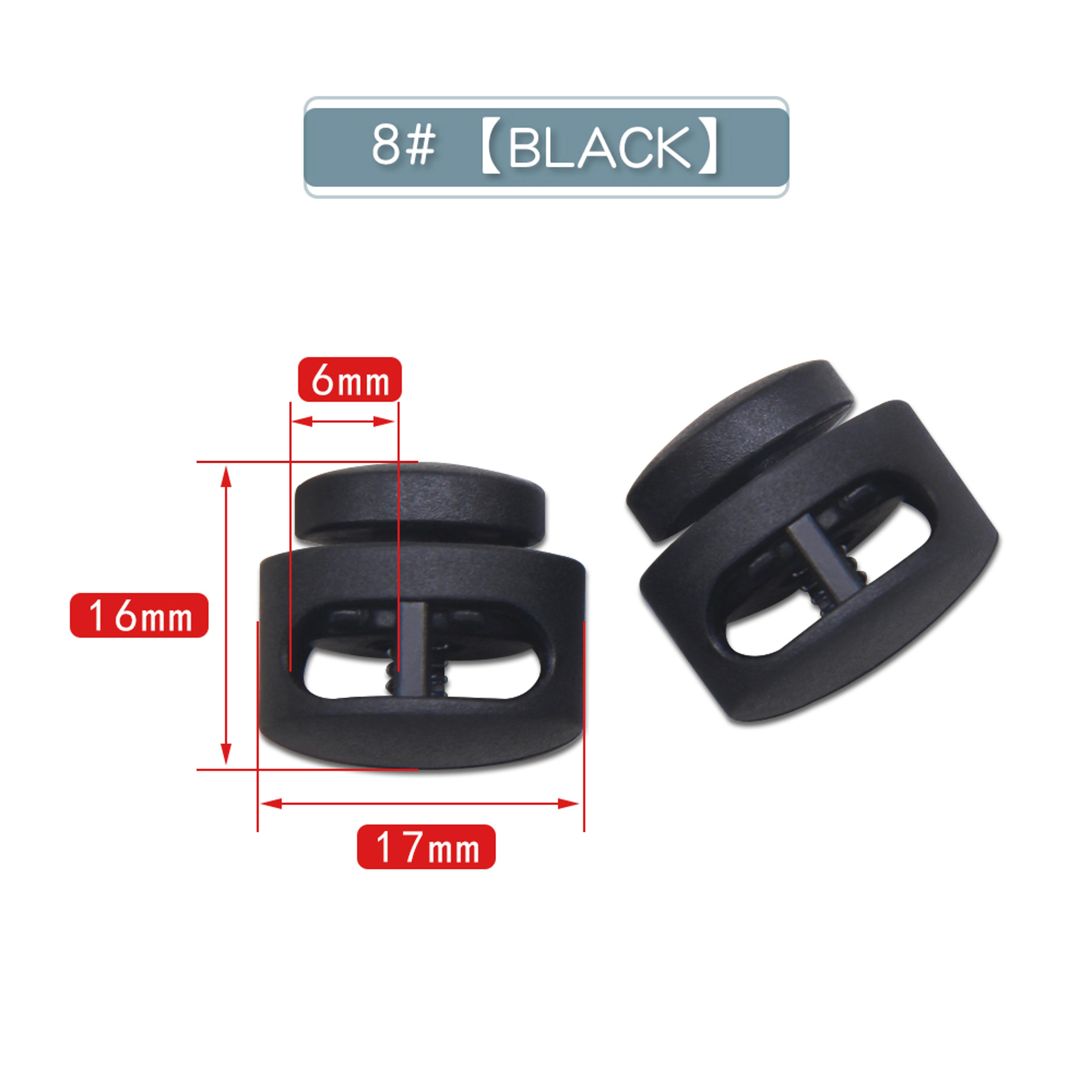 Cord Lock Plastic Stopper Durable Black Frost Shoelace Toggles For Sportswear DIY Projects And Bags 11
