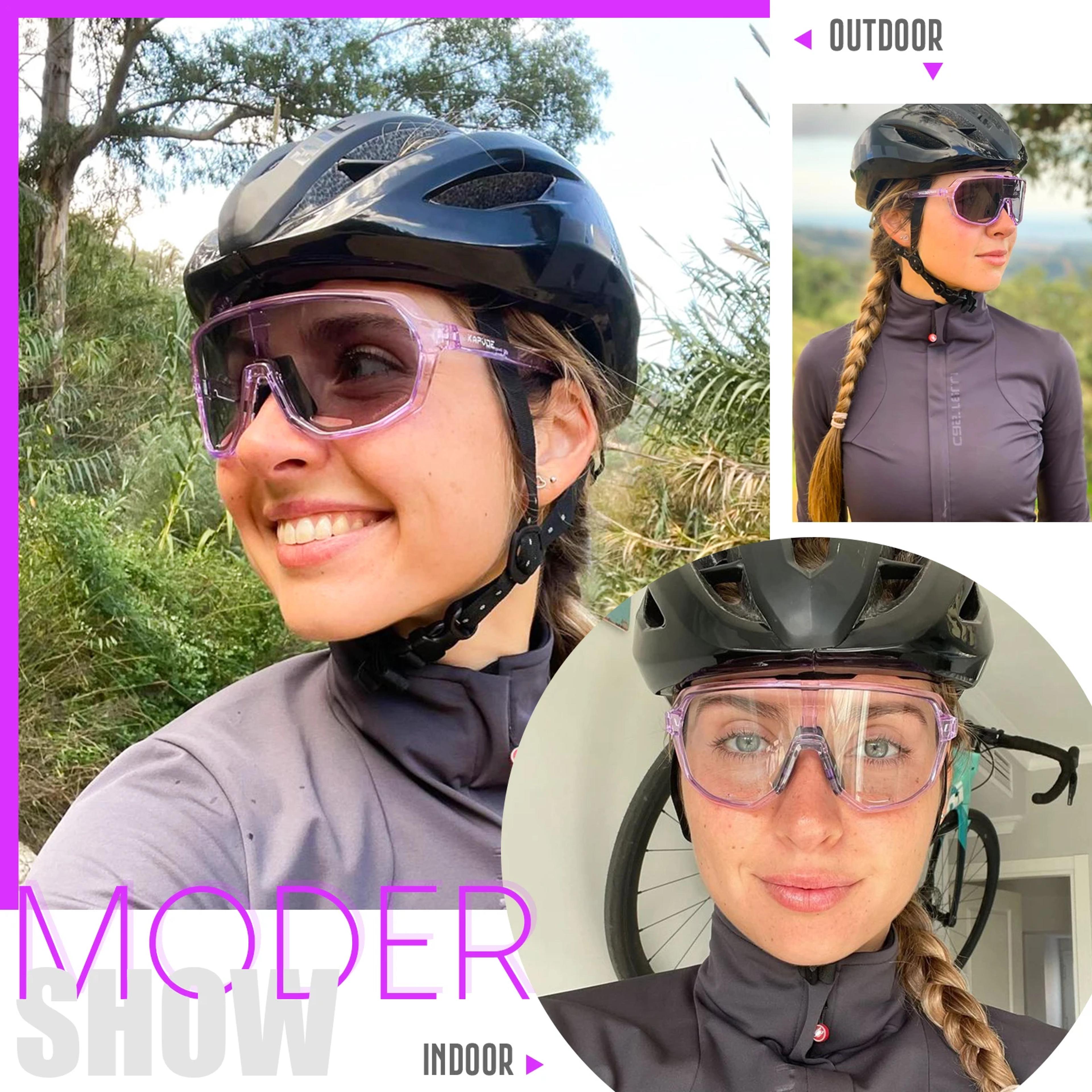 Photochromic Cycling Sunglasses MTB Glasses For Men  Women 2