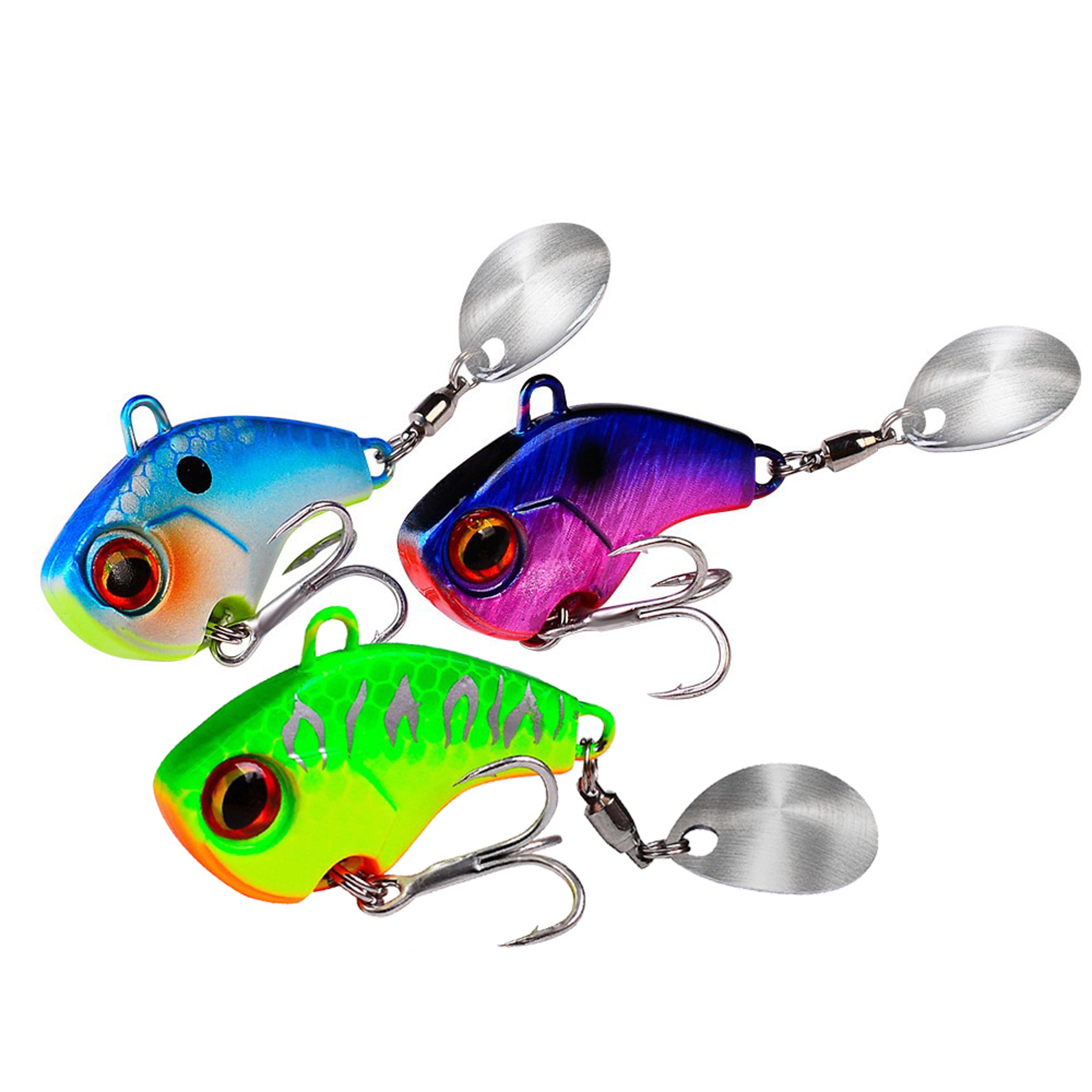 rotating metal fishing lure for winter ice & freshwater fishing spinner bait