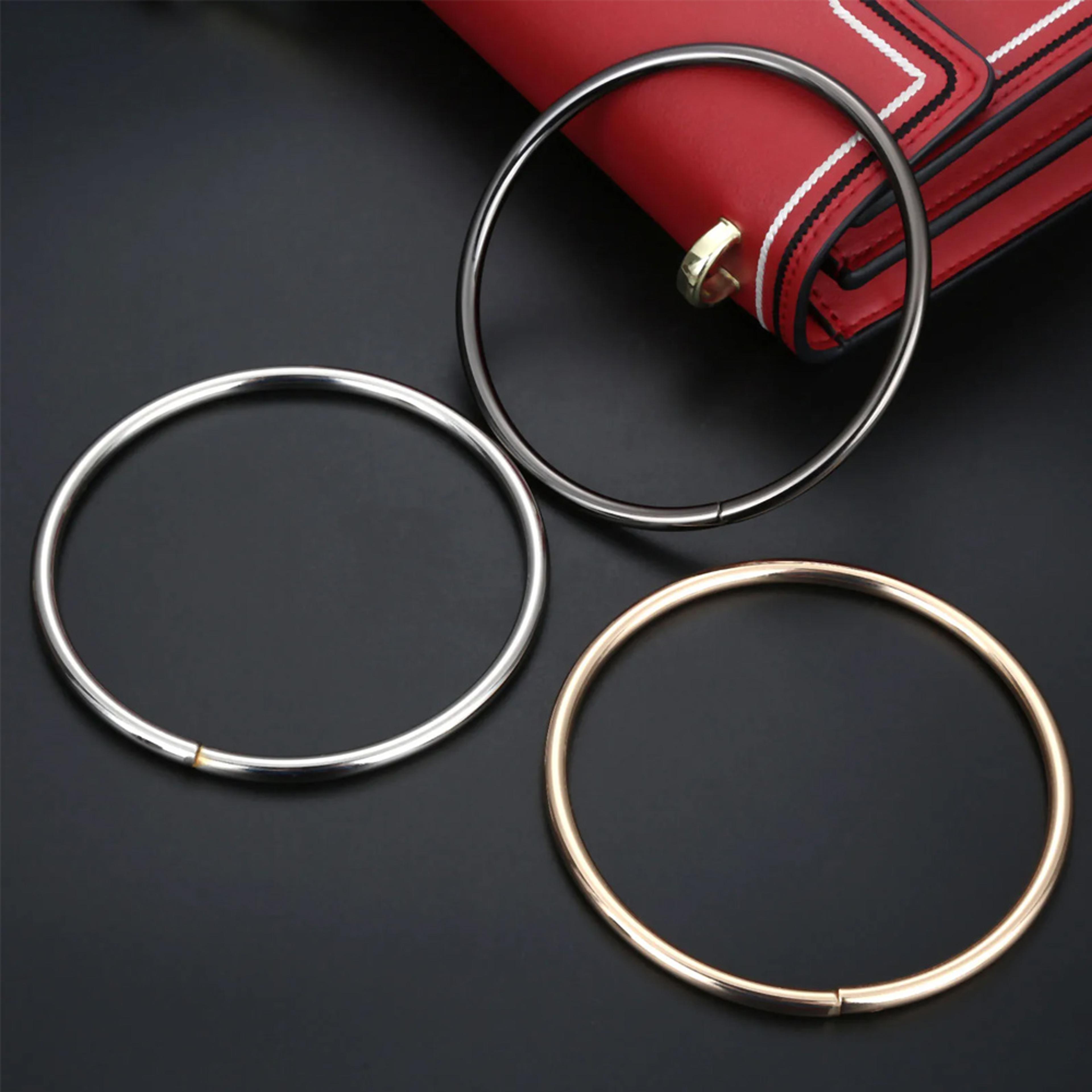 Round Metal Purse Handles Replacement Hardware For DIY Handbags Purses  Bags 1