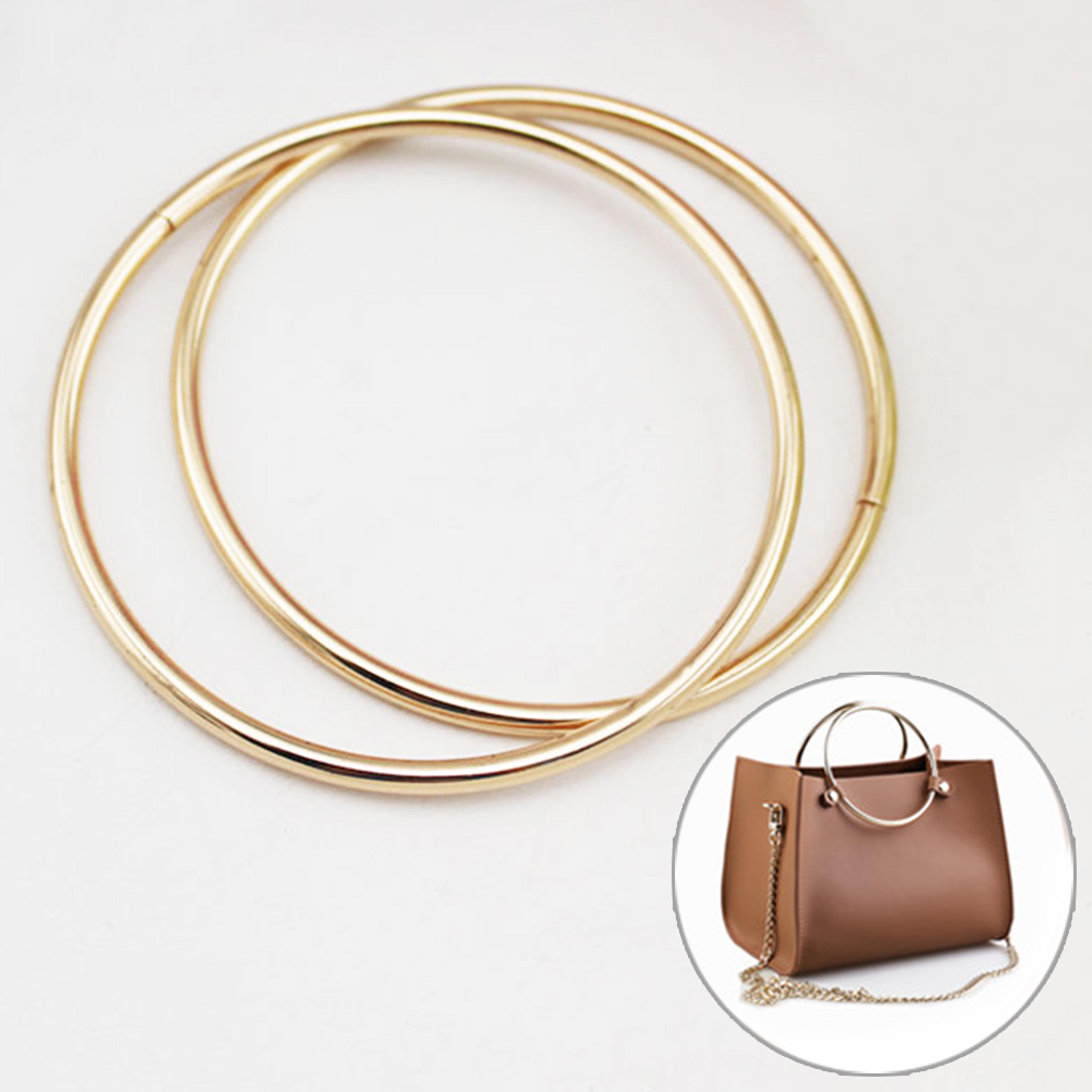 Round Metal Purse Handles Replacement Hardware For DIY Handbags Purses  Bags 2
