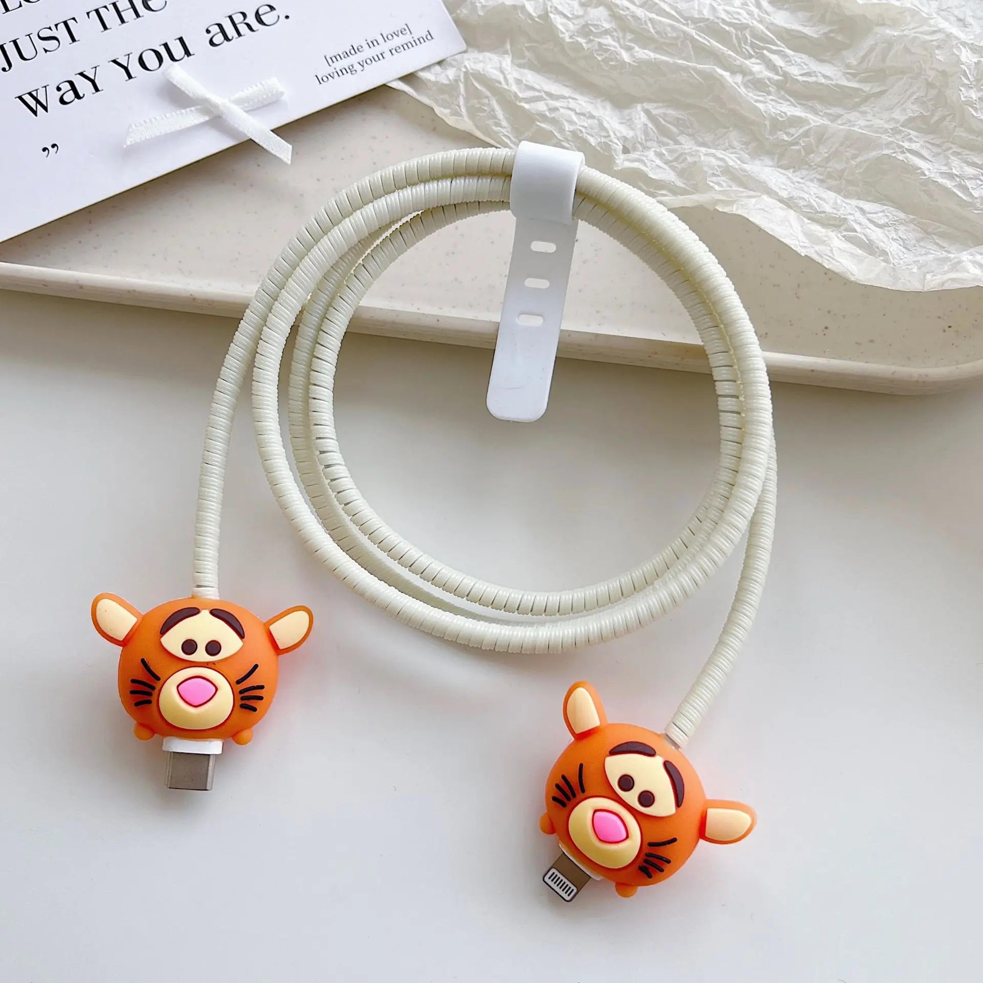 Cartoon Charger Cable Protector For IPhone Charger Protection Stitch Data Line Winder 8