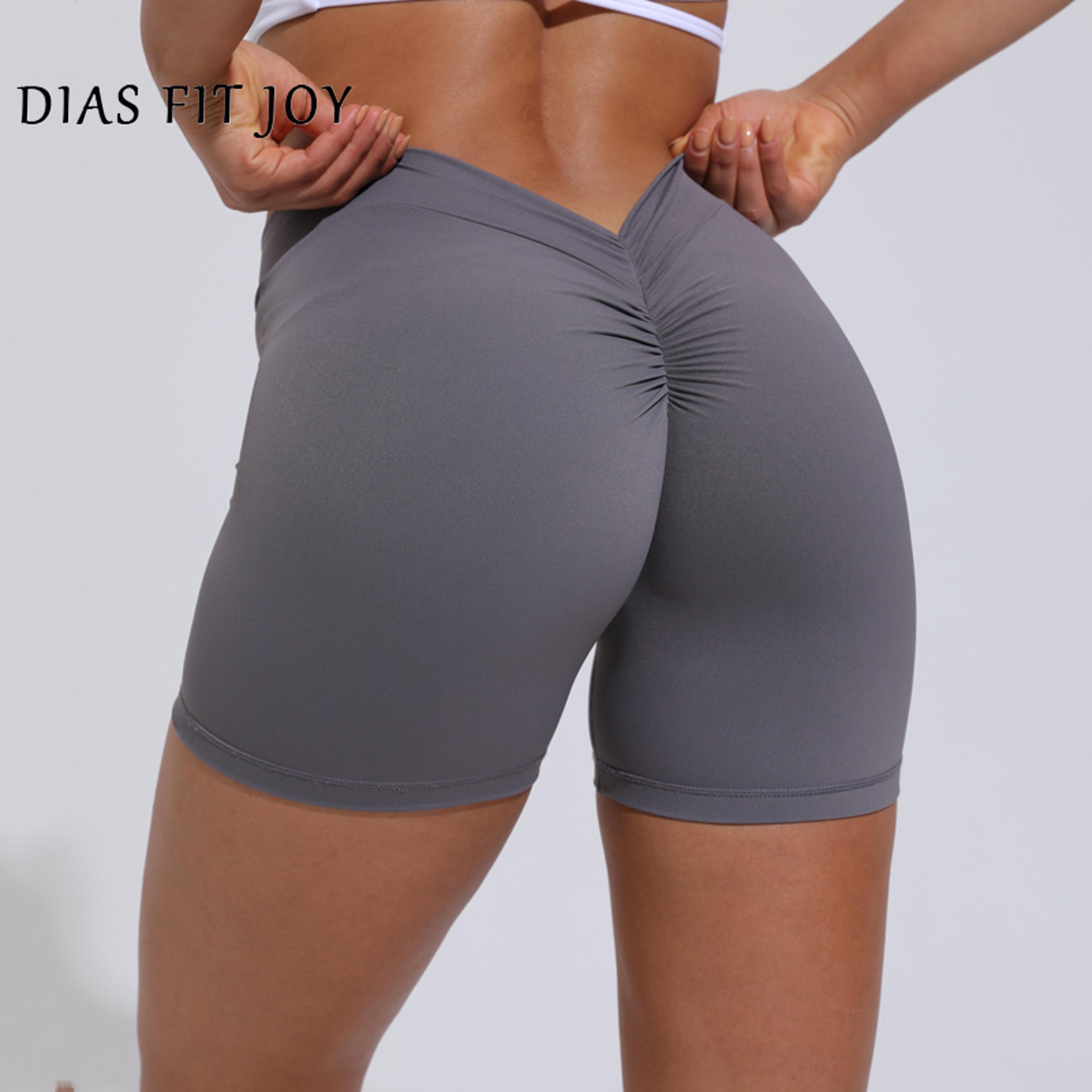 high-waisted hip lifting yoga shorts for women nylon tight-fitting fitness pants