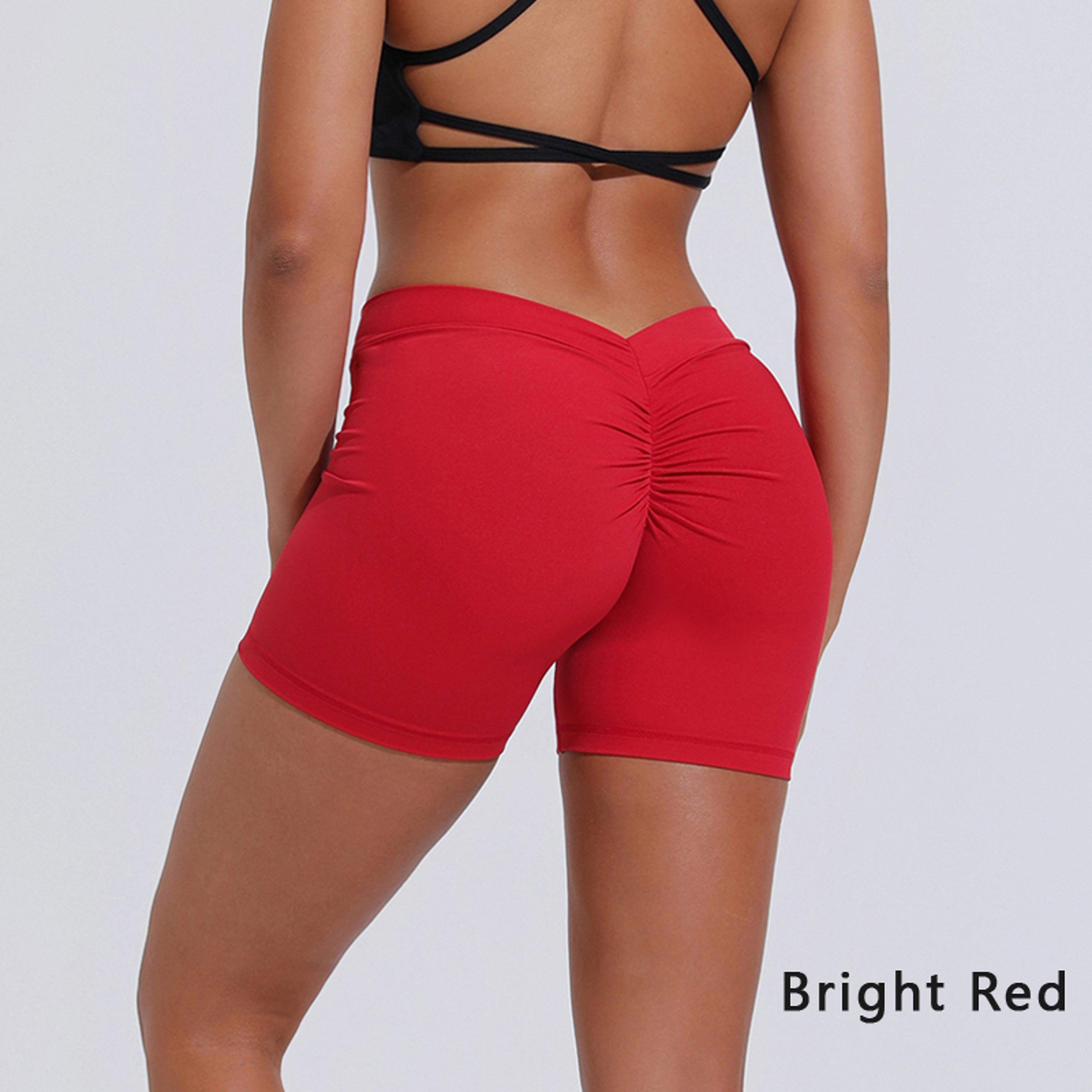 HighWaisted Hip Lifting Yoga Shorts For Women Nylon TightFitting Fitness Pants 5