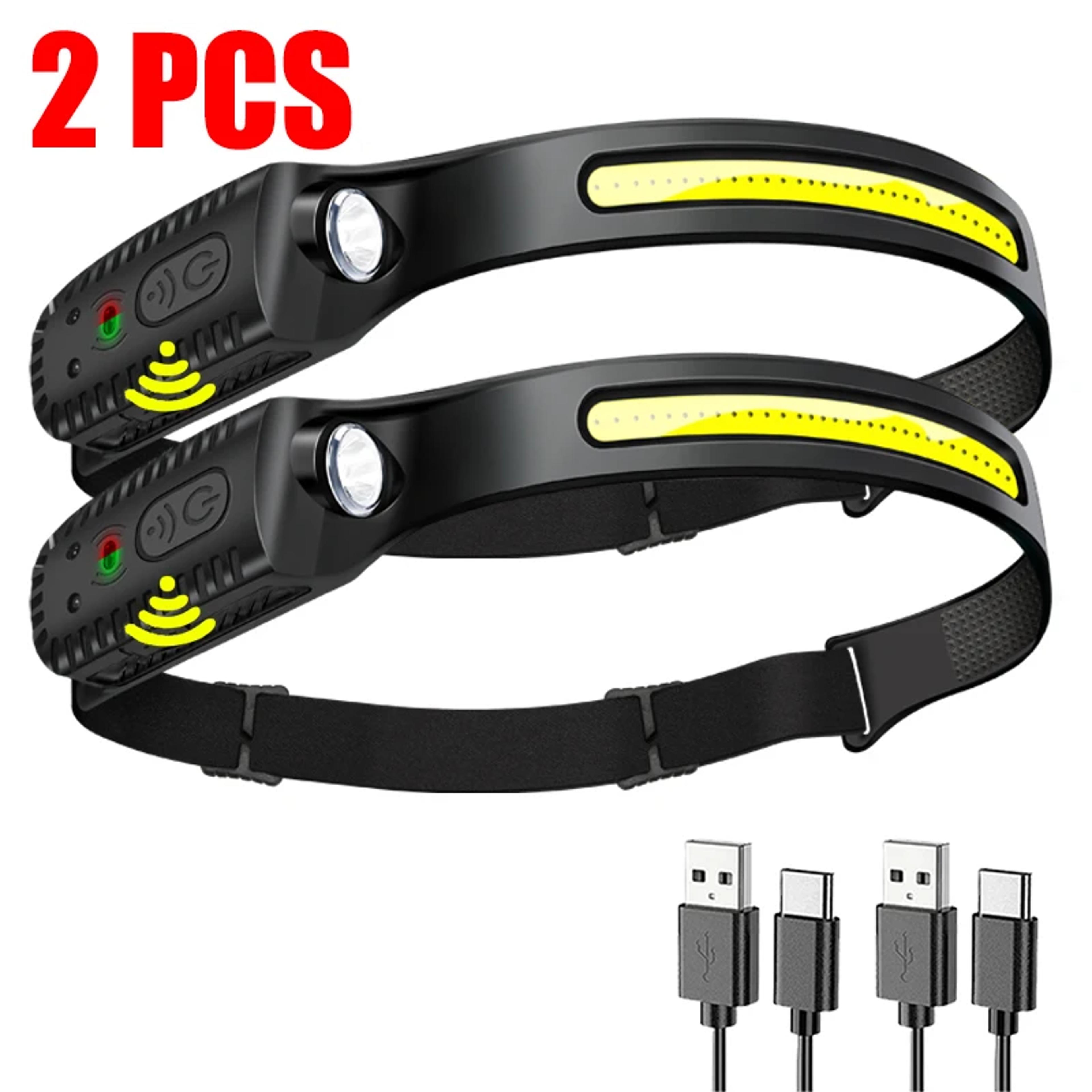USB Rechargeable LED Sensor Headlamp Versatile XPE COB Headlight For Camping Fishing And Outdoor Ad 6