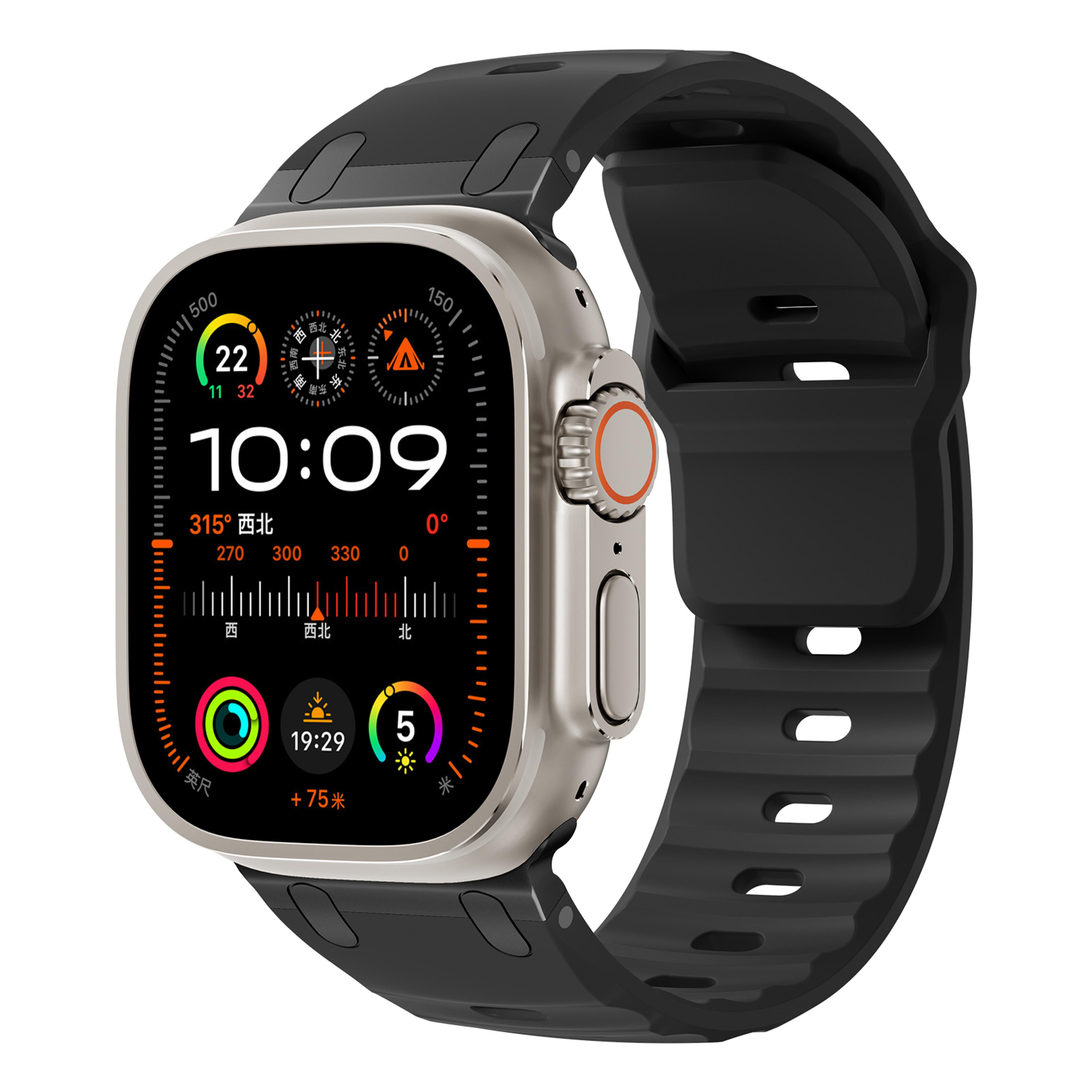 Sport Silicone Strap For Apple Watch Ultra Stainless Steel Bracelet Band For IWatch Series 11