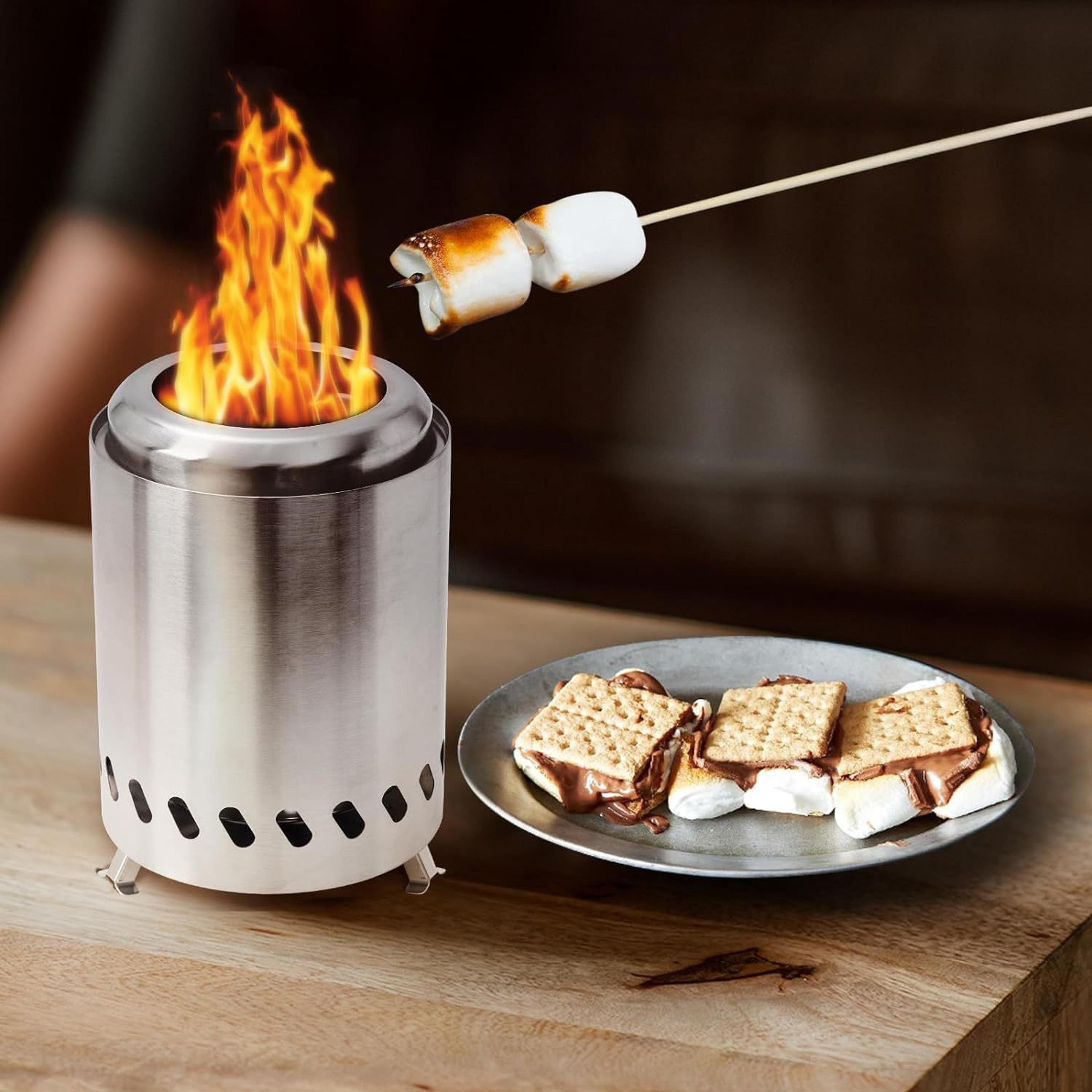 Portable Stainless Steel Wood Burner Stove For Camping  Outdoor Adventures Smokeless Mini Firewood  2