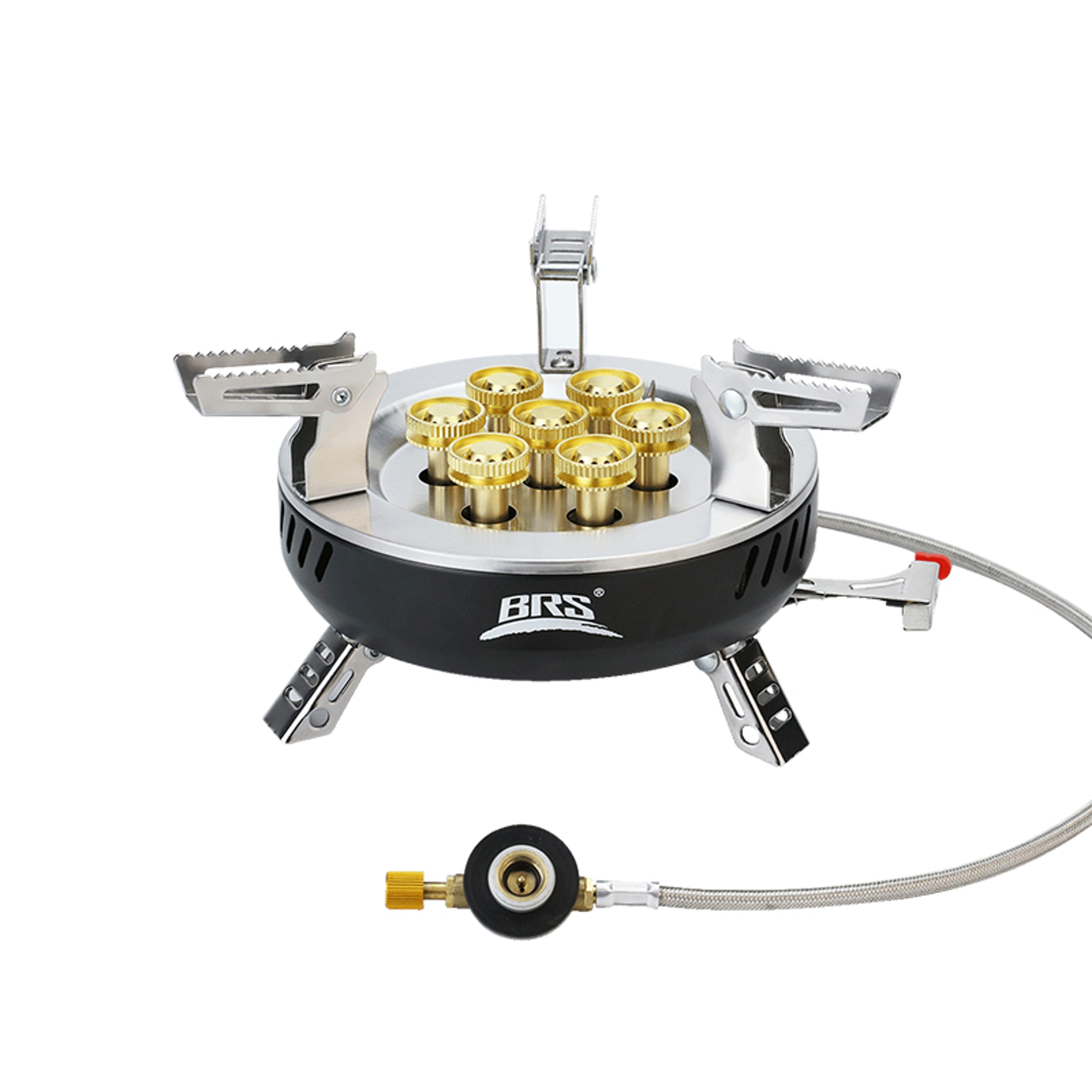 portable folding gas stove outdoor seven star stove for camping, hiking, and outdoor cooking