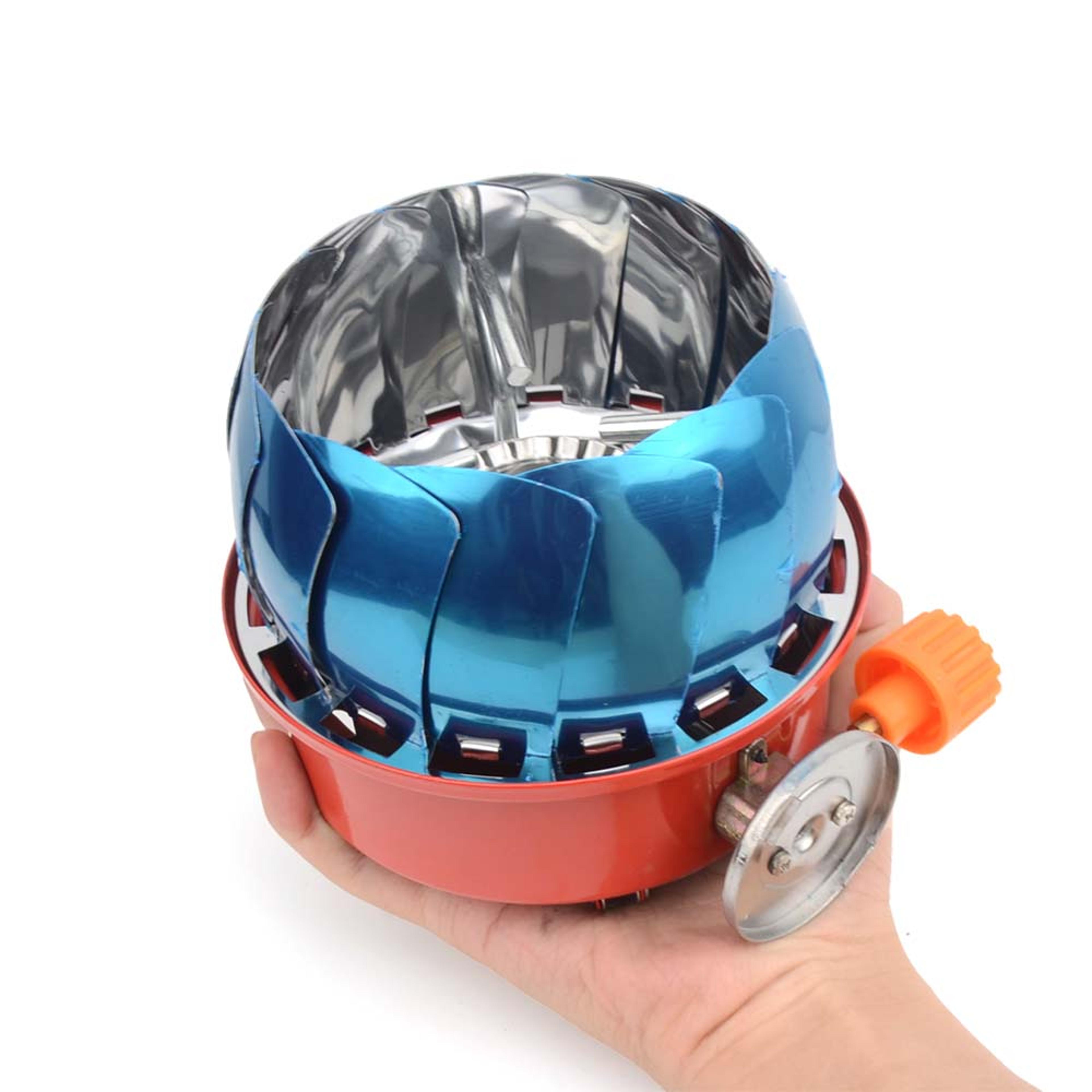 windproof portable camping stove with storage bag outdoor gas burner for hiking & picnic