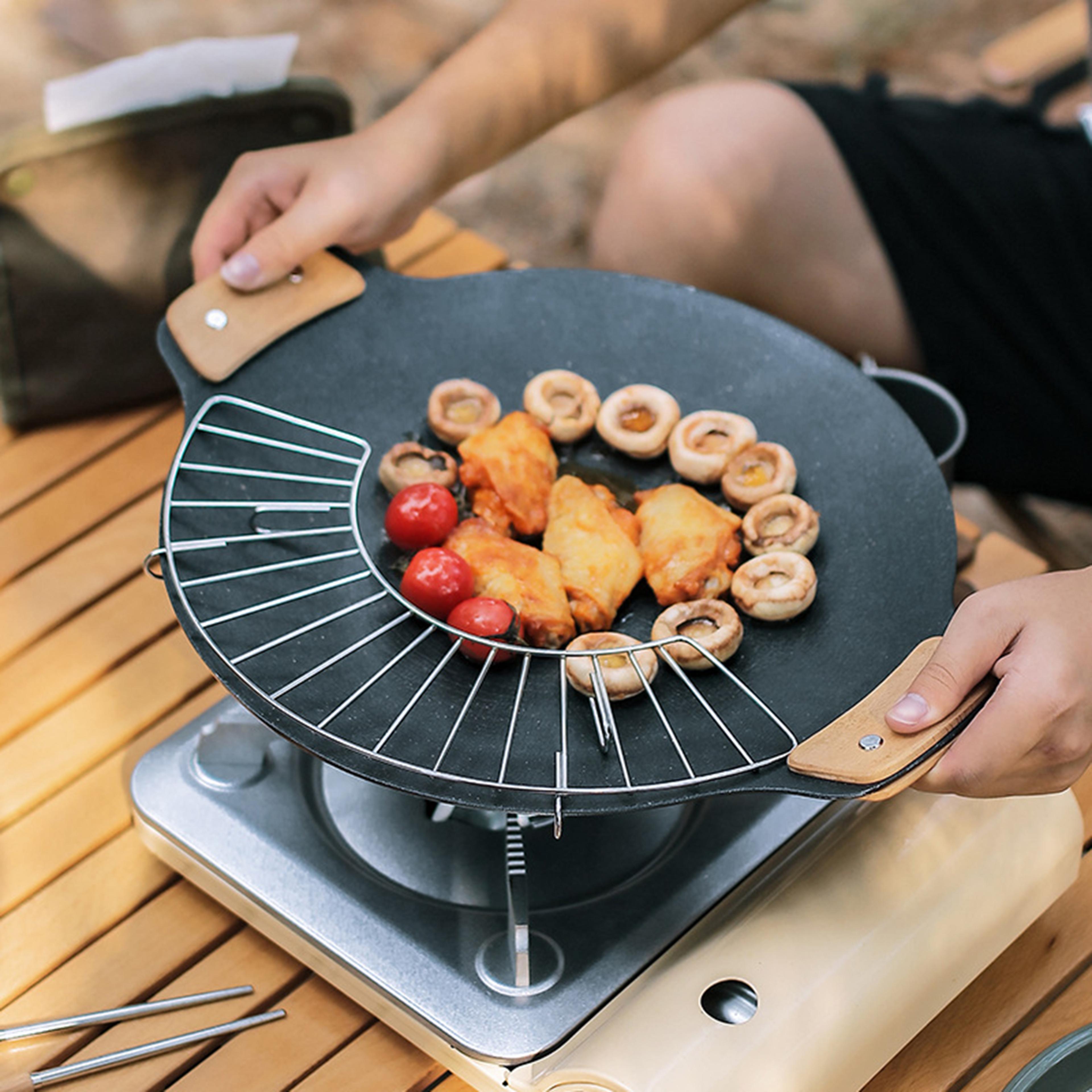 solid wood barbecue pan handle replacement heat resistant grip for outdoor camping grill