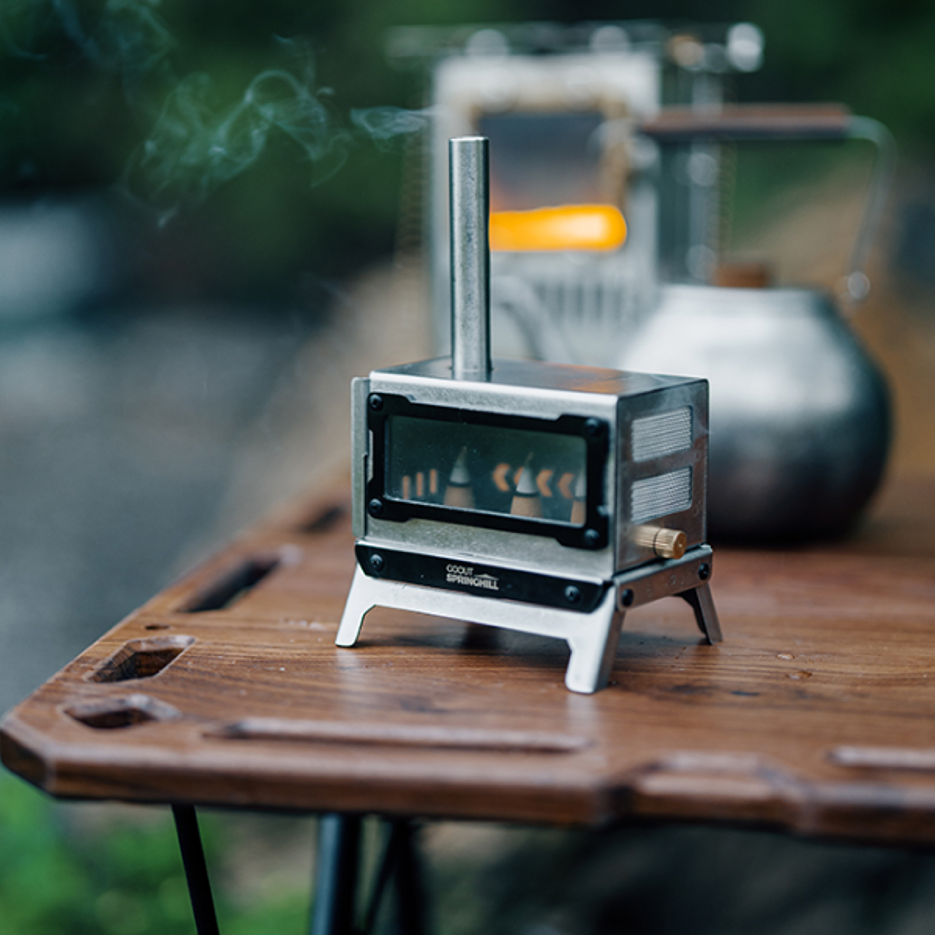 mini folding incense burner & portable fire stove compact outdoor camping stove for travel and tabletop use