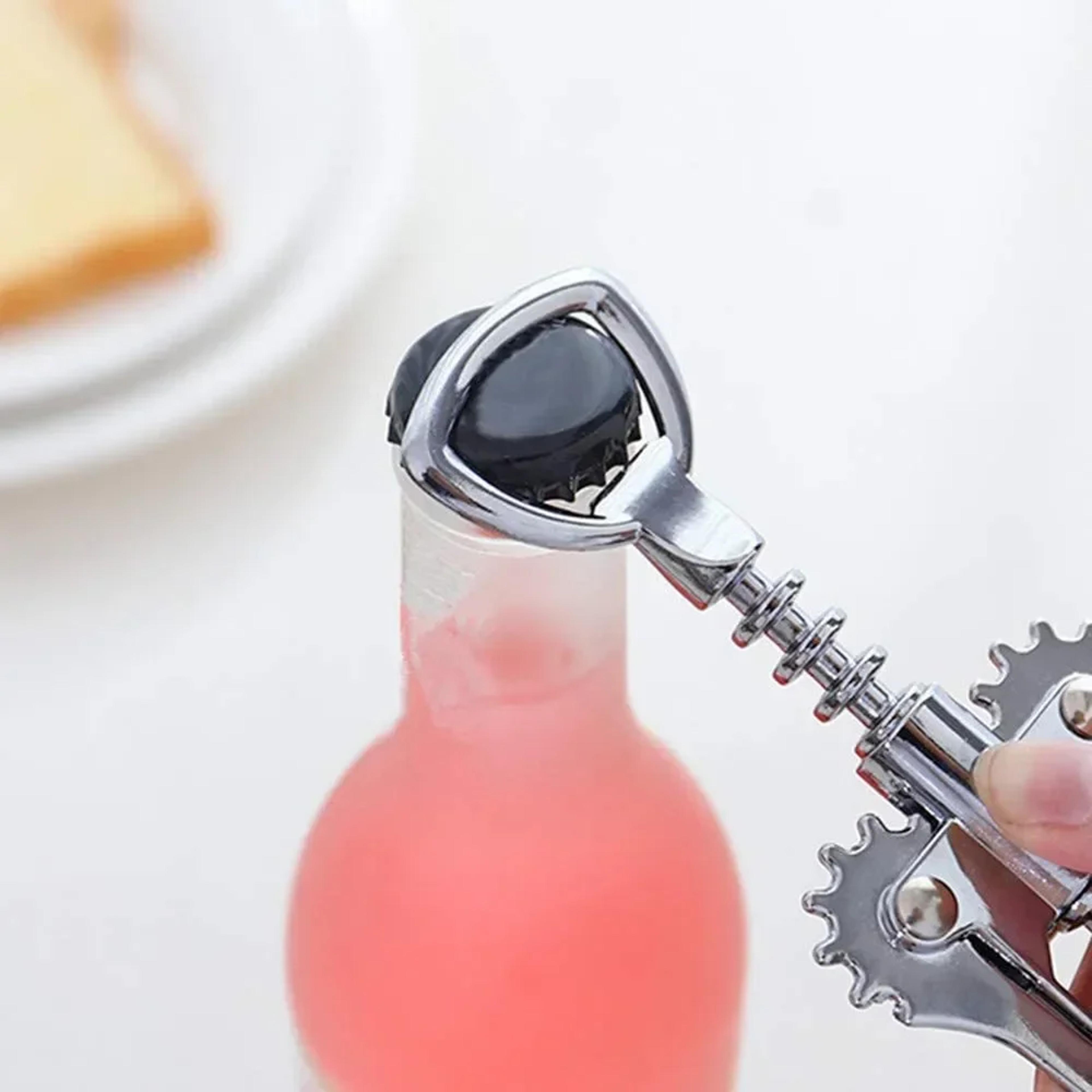 Premium Zinc Alloy Wine Bottle Opener Classic Champagne Corkscrew With Stainless Steel Drill 3