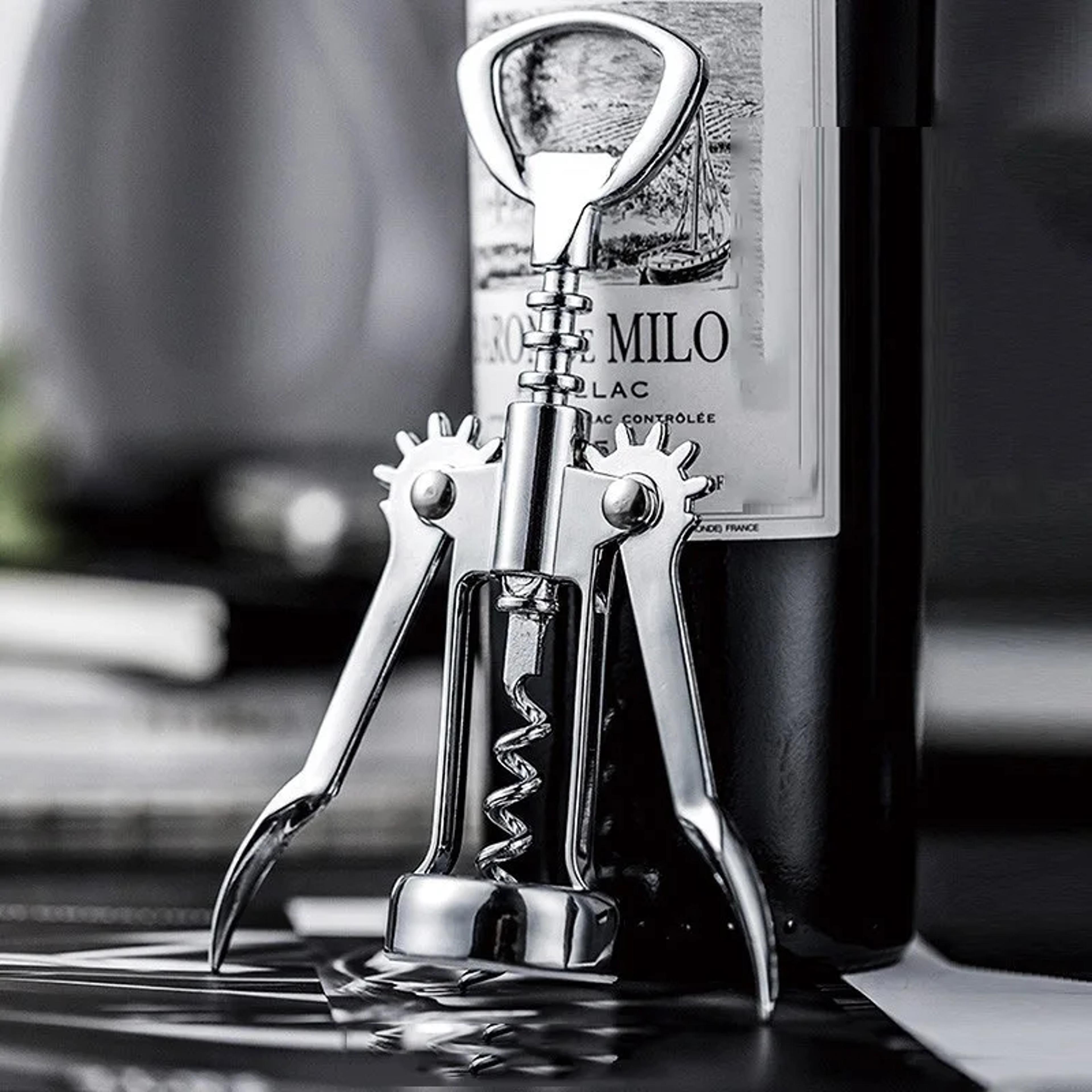 Premium Zinc Alloy Wine Bottle Opener Classic Champagne Corkscrew With Stainless Steel Drill 4