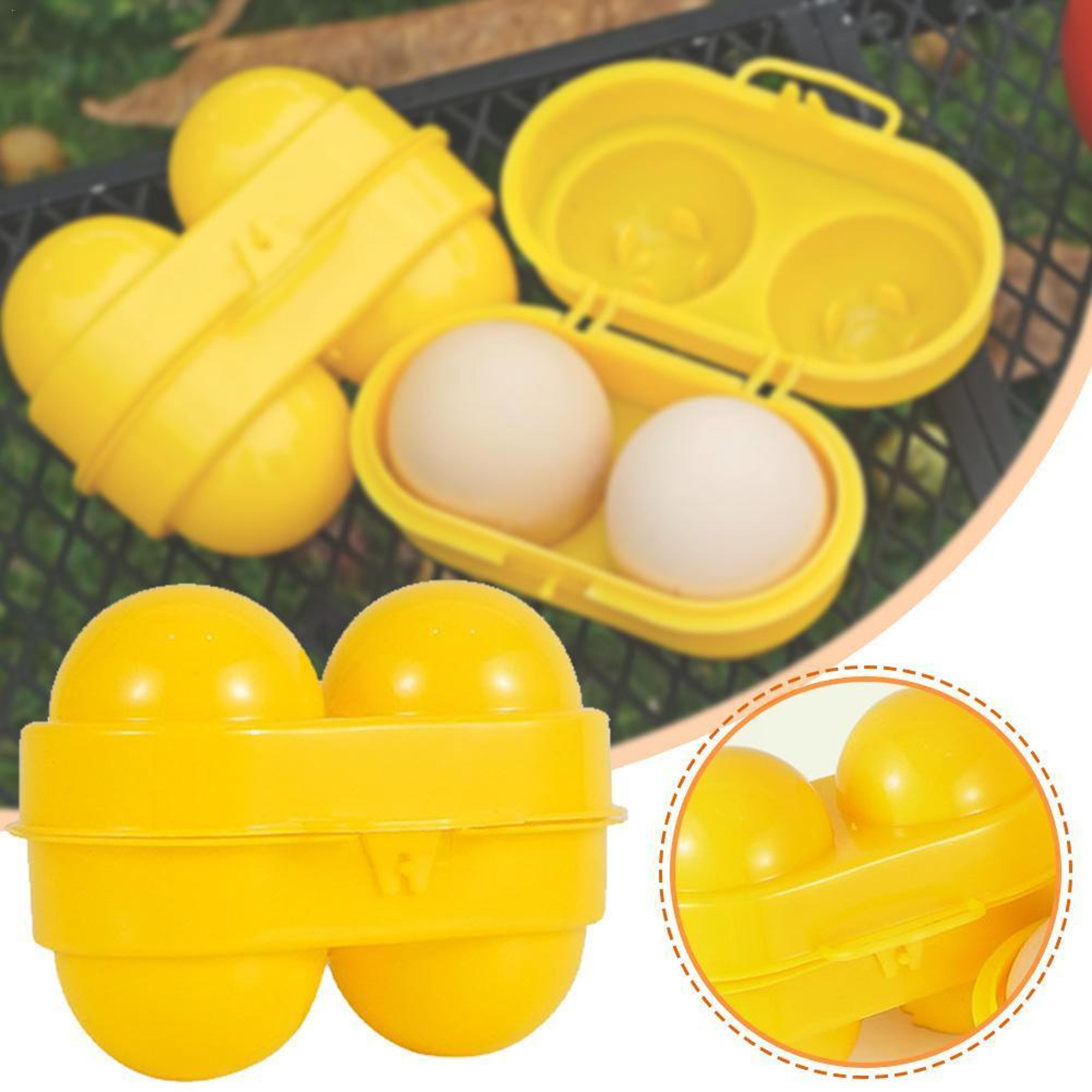 portable egg holder case, grid egg storage box for camping travel kitchen organizer