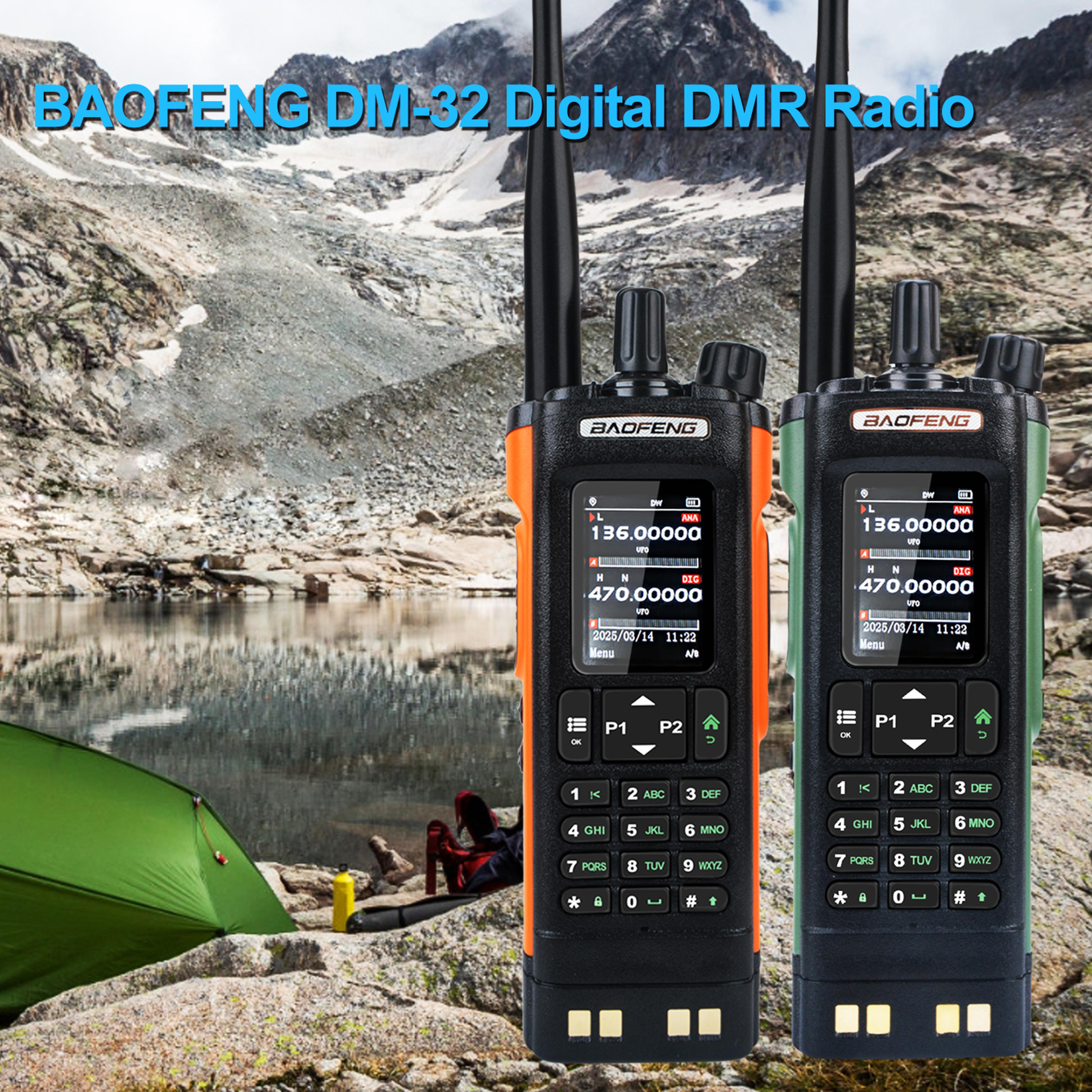dmr digital dual band walkie talkie with gps & encryption