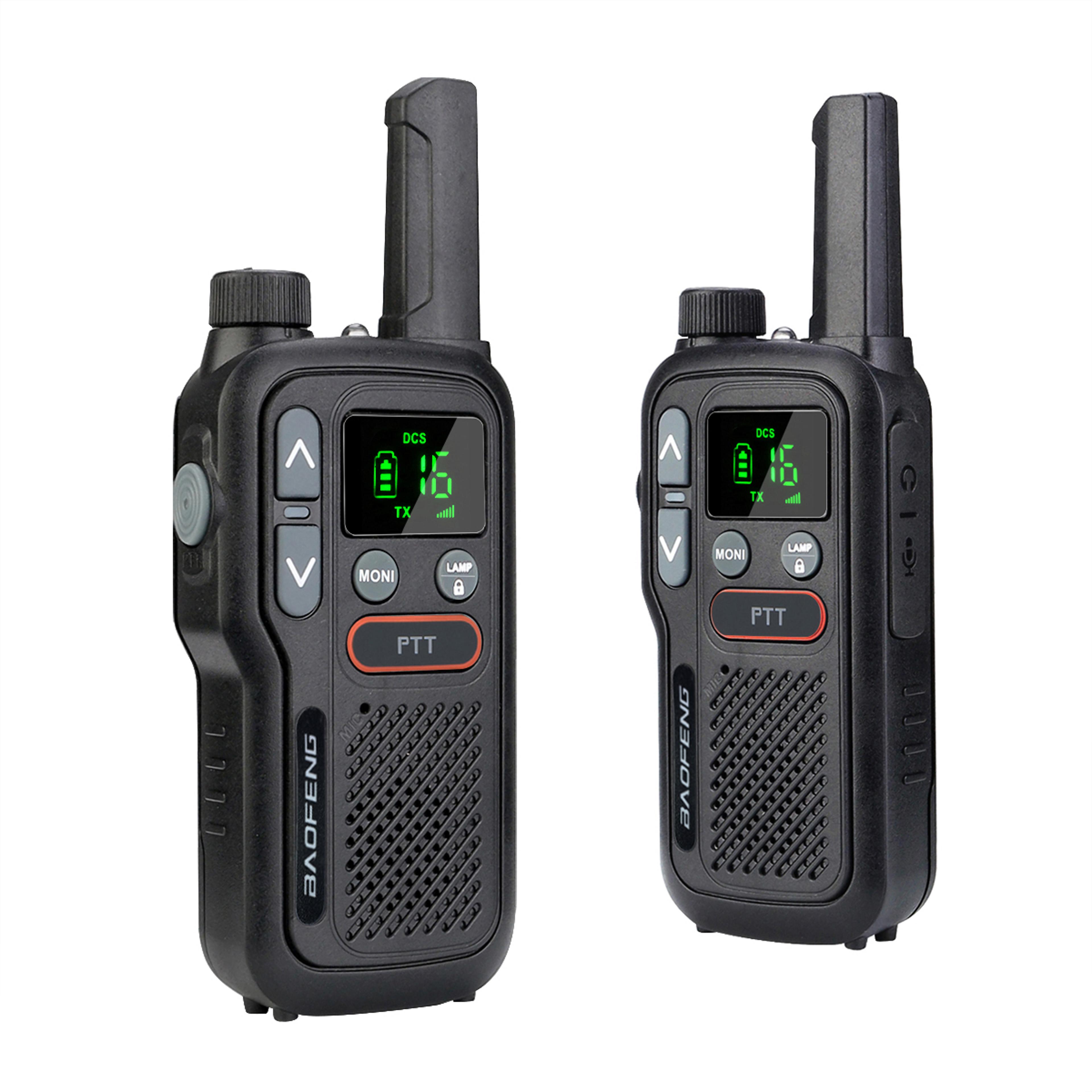 mini walkie talkie set rechargeable portable two way radio for outdoor communication