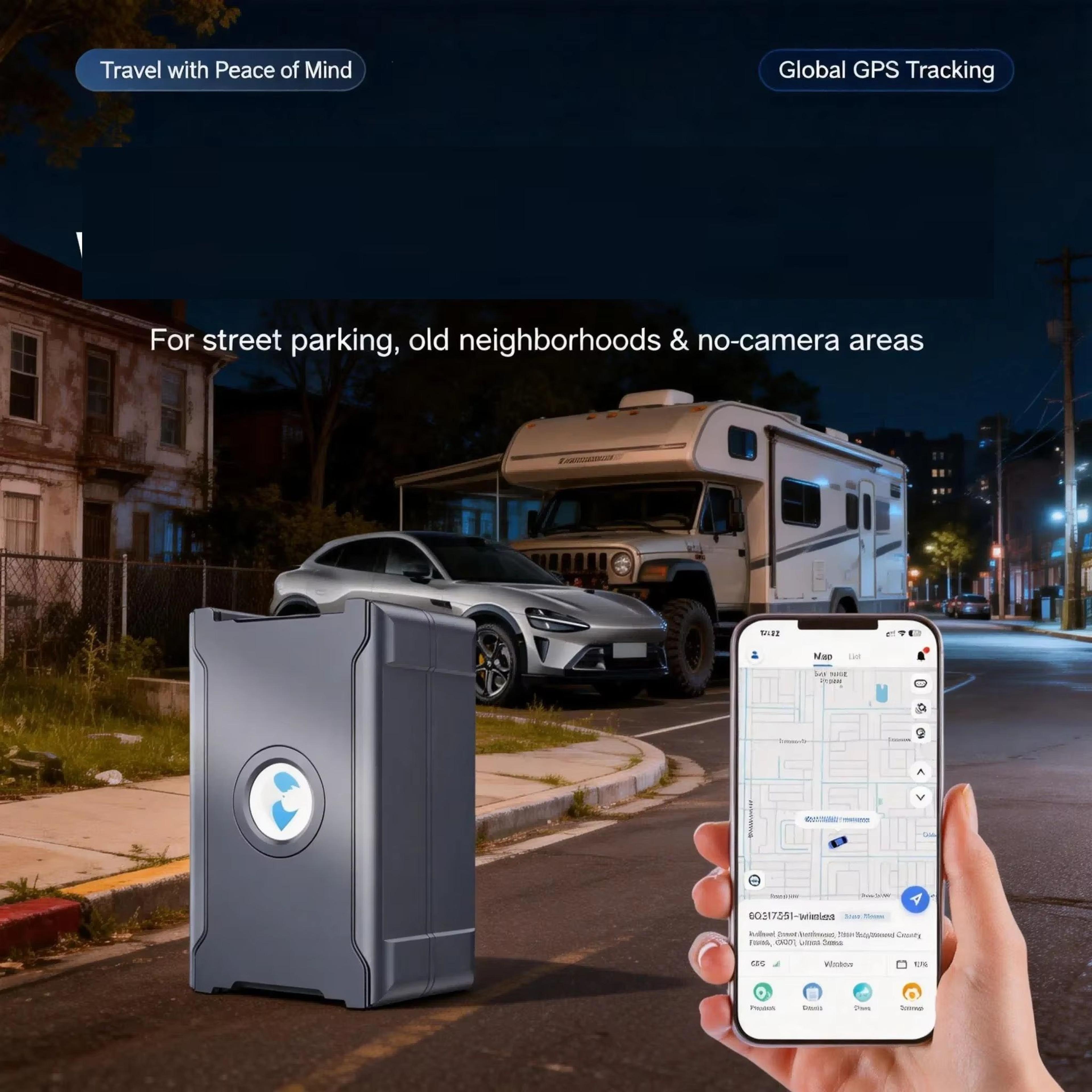 real-time gps tracker for car anti-theft device with geo-fence alerts & global vehicle tracking