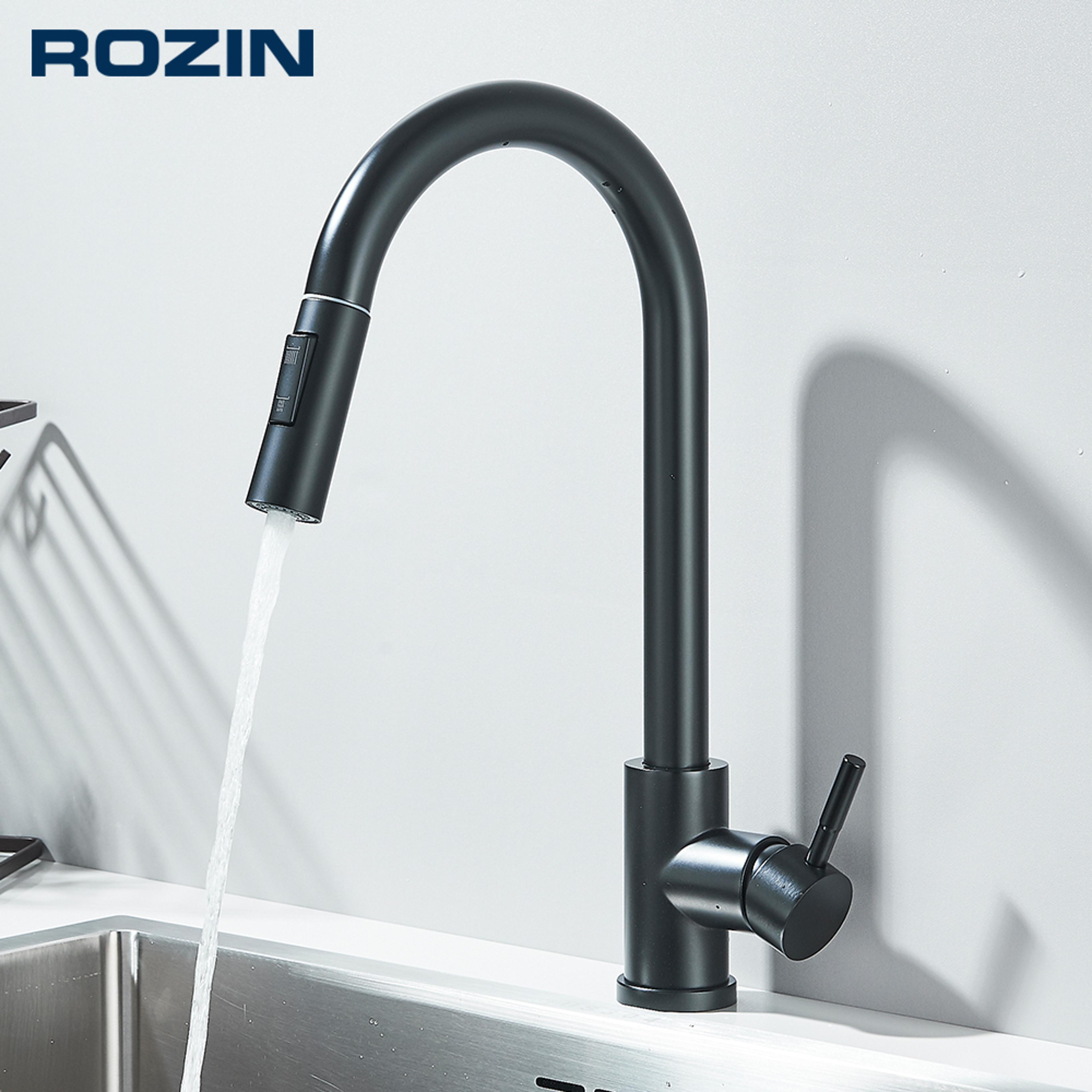 premium flexible pull out kitchen faucet mixer tap with stream & shower modes