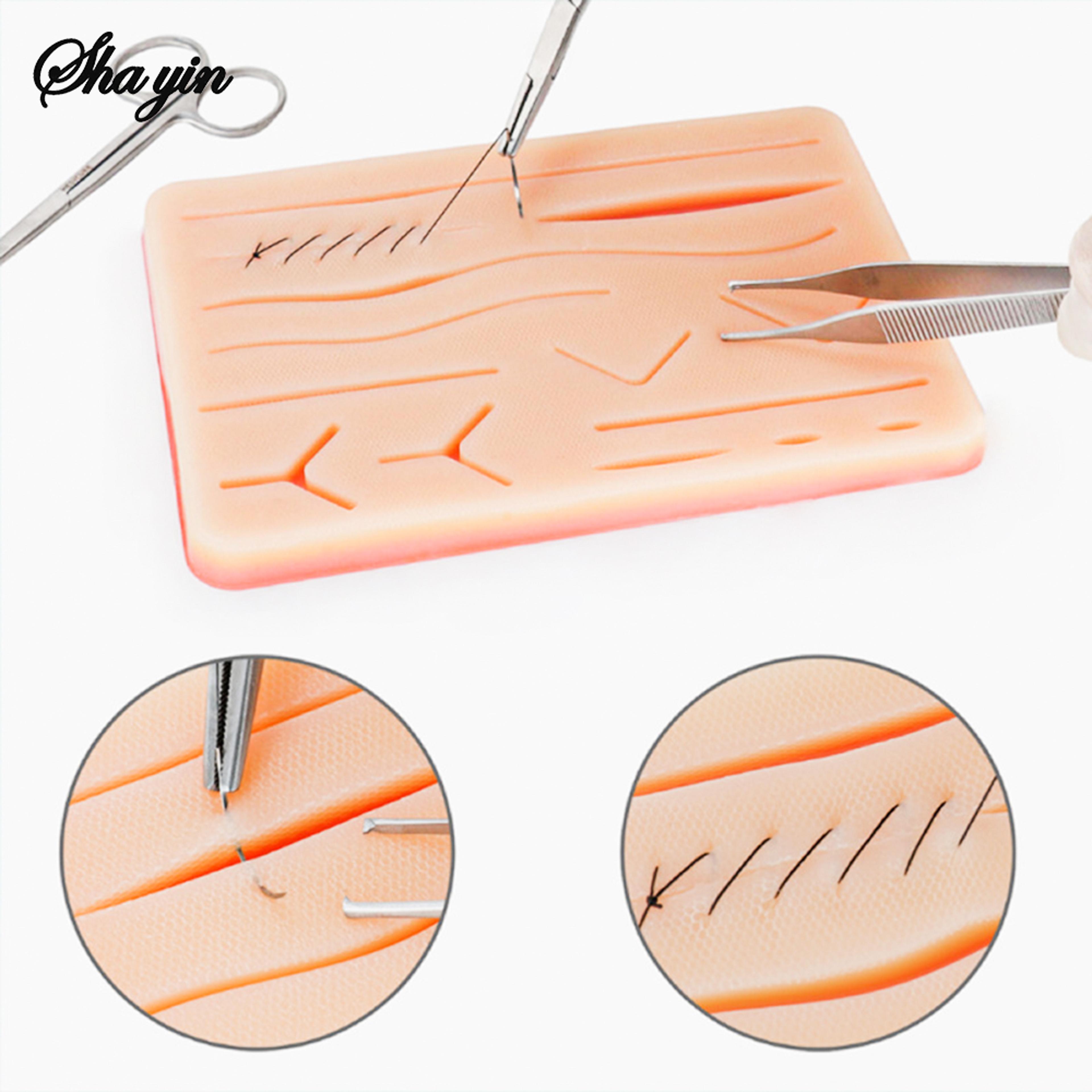 professional silicone suture practice kit realistic suture training pad for medical students & surgeons