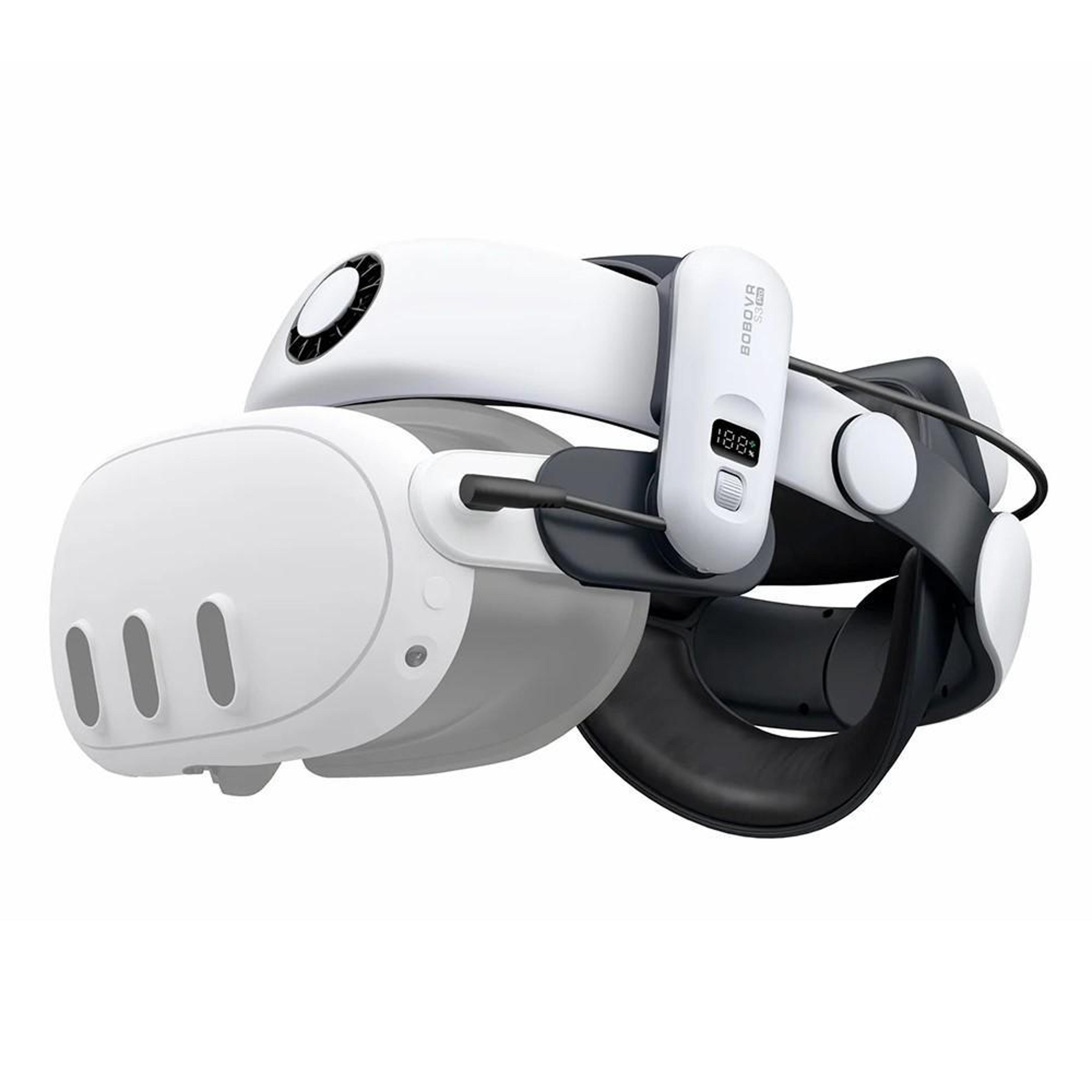 s3 pro vr head strap with battery for meta quest 3, cooling comfort strap