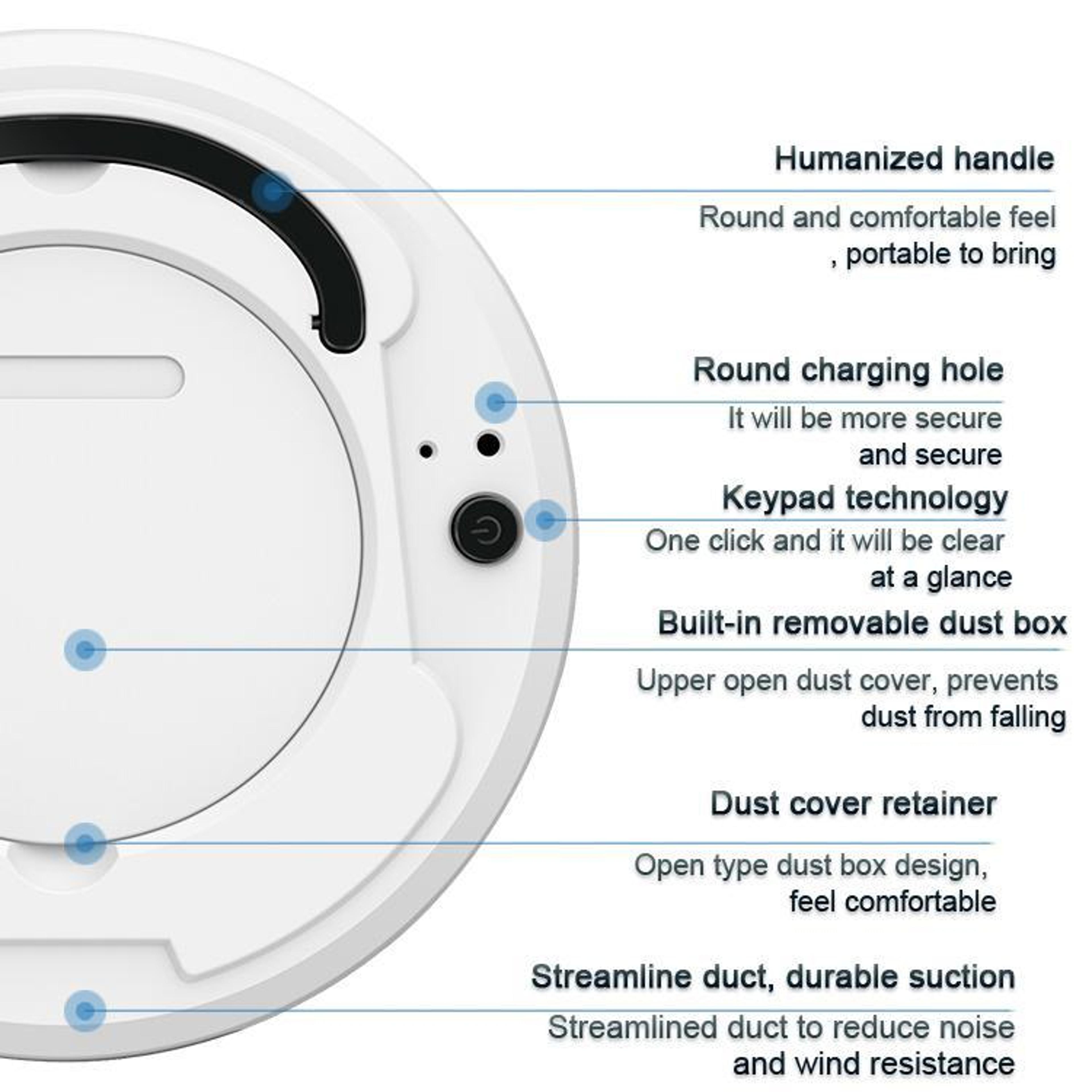 Smart Robot Vacuum Cleaner 1800Pa Strong Suction Automatic Floor Cleaner 7