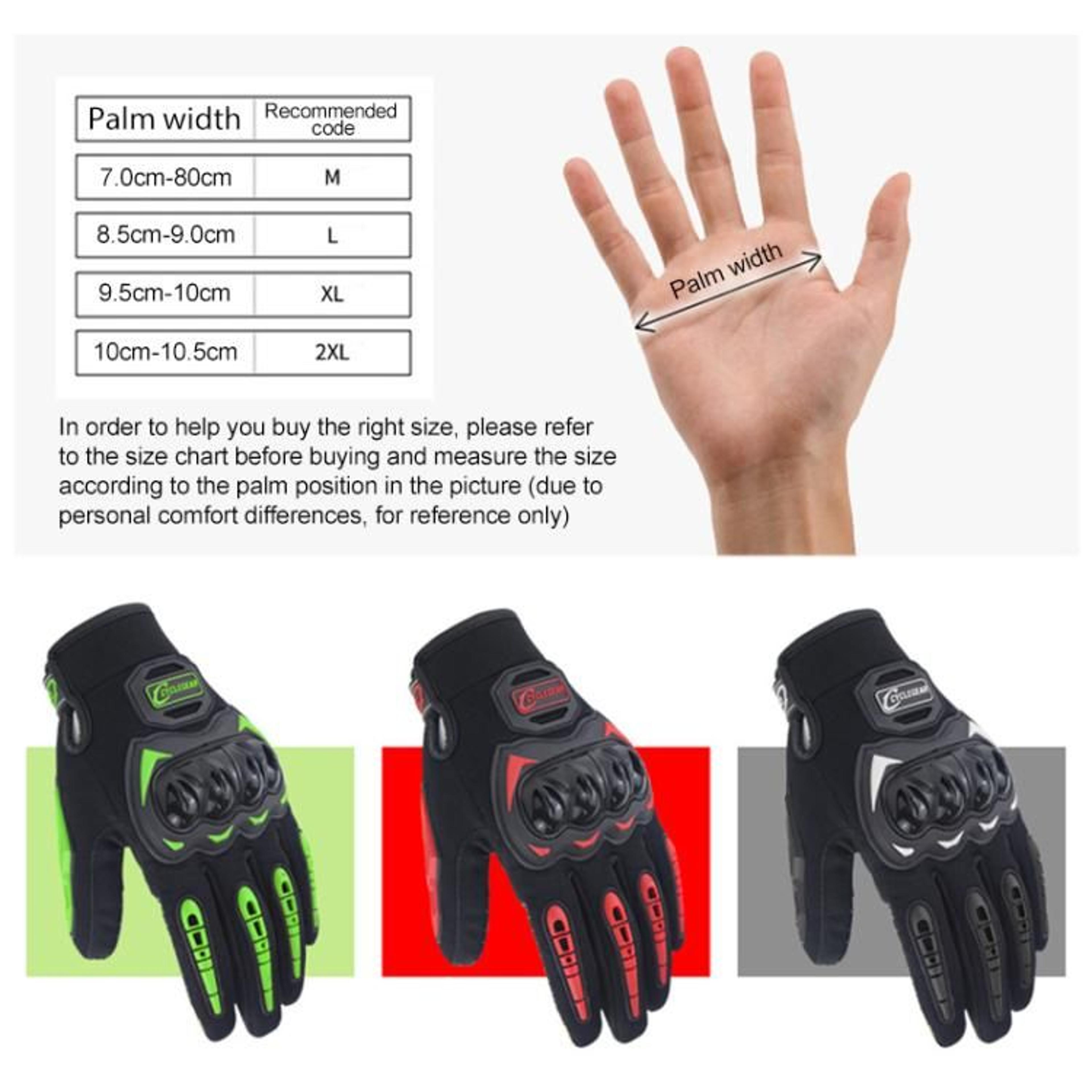 AntiSlip Motorcycle Riding Gloves Full Finger Protective Grip Gear 3