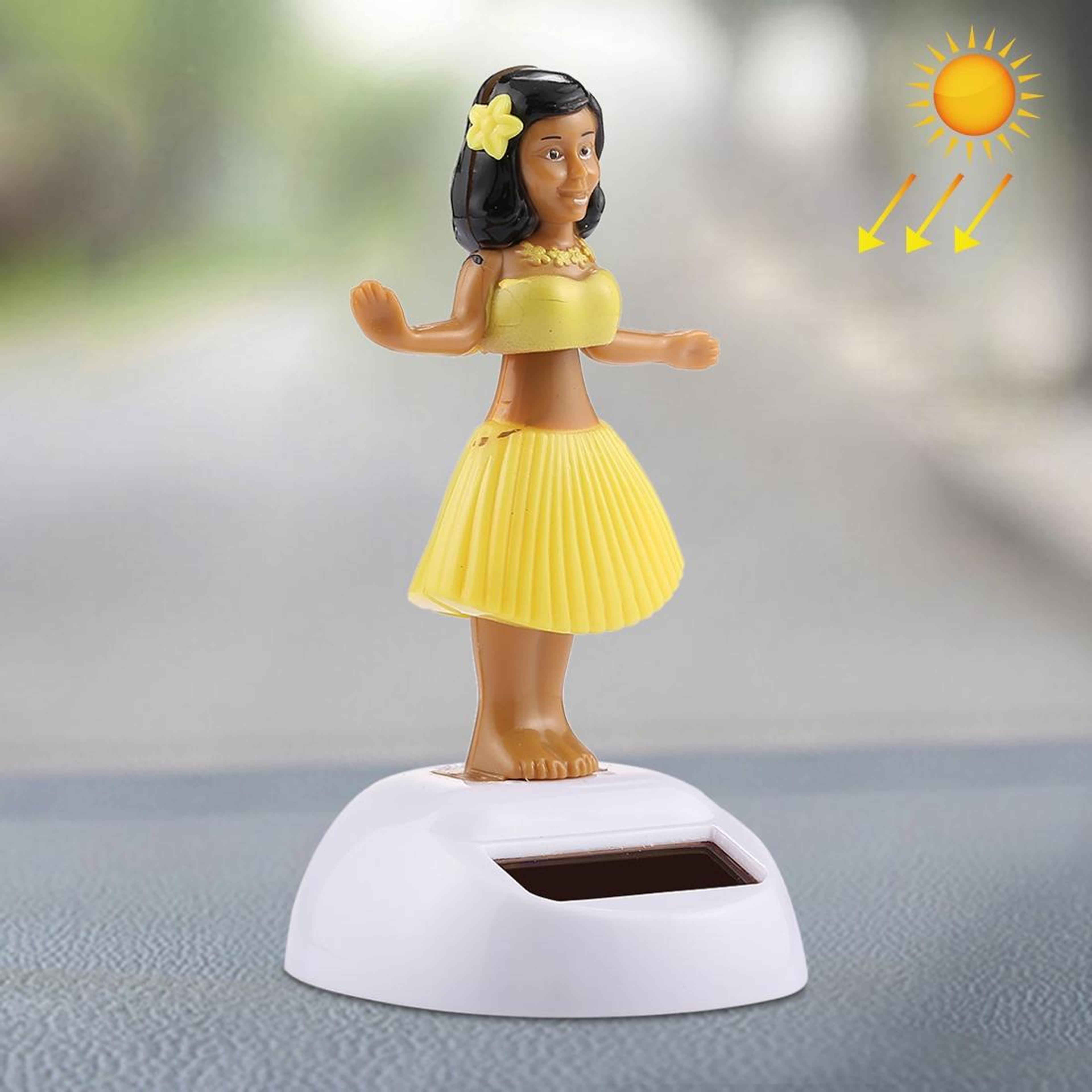 solar powered dancing hula girl dashboard ornament cute bobble head car decoration