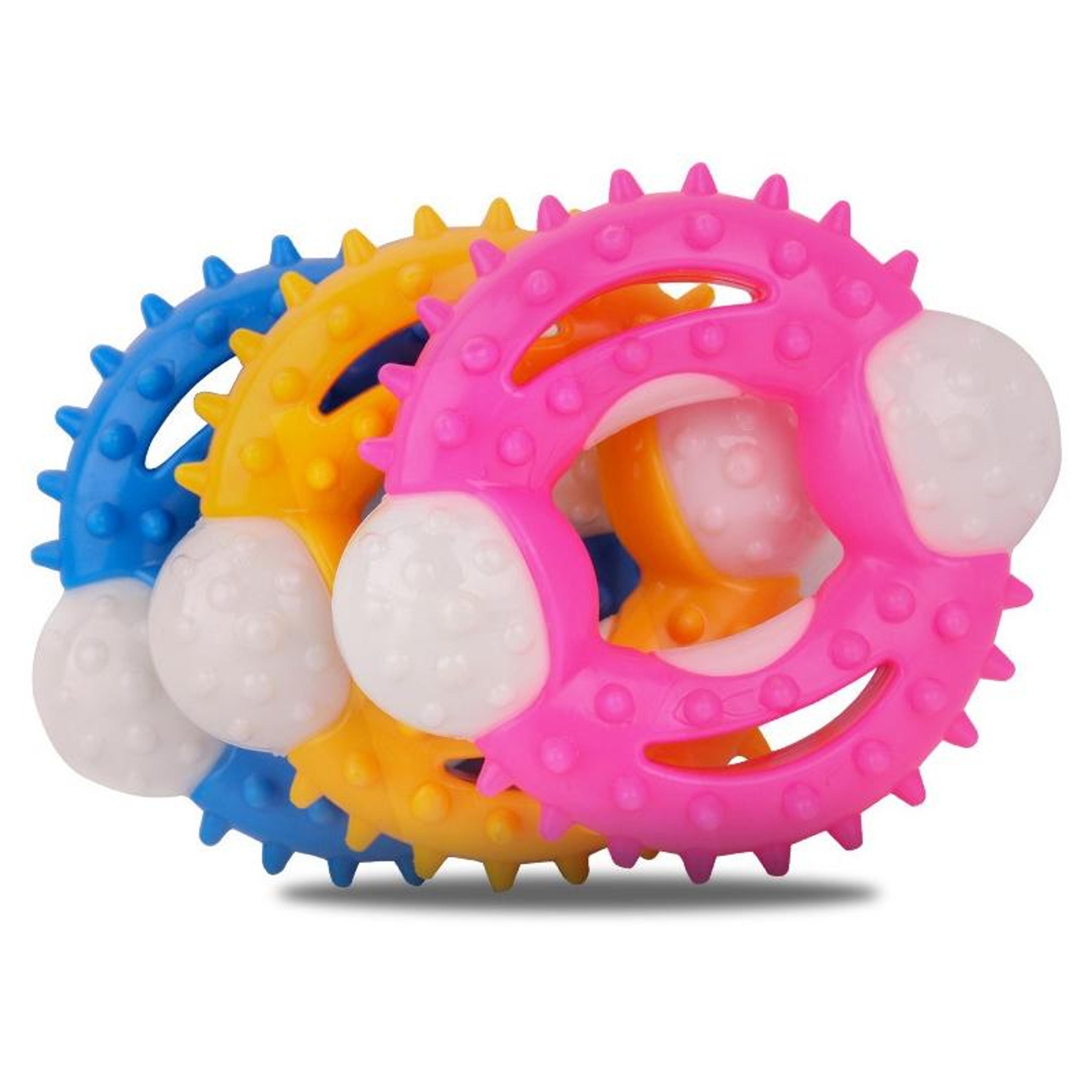 Durable Dog Chew Toy For Teeth Cleaning Interactive TPR Dental Chew Ball For Dogs 1