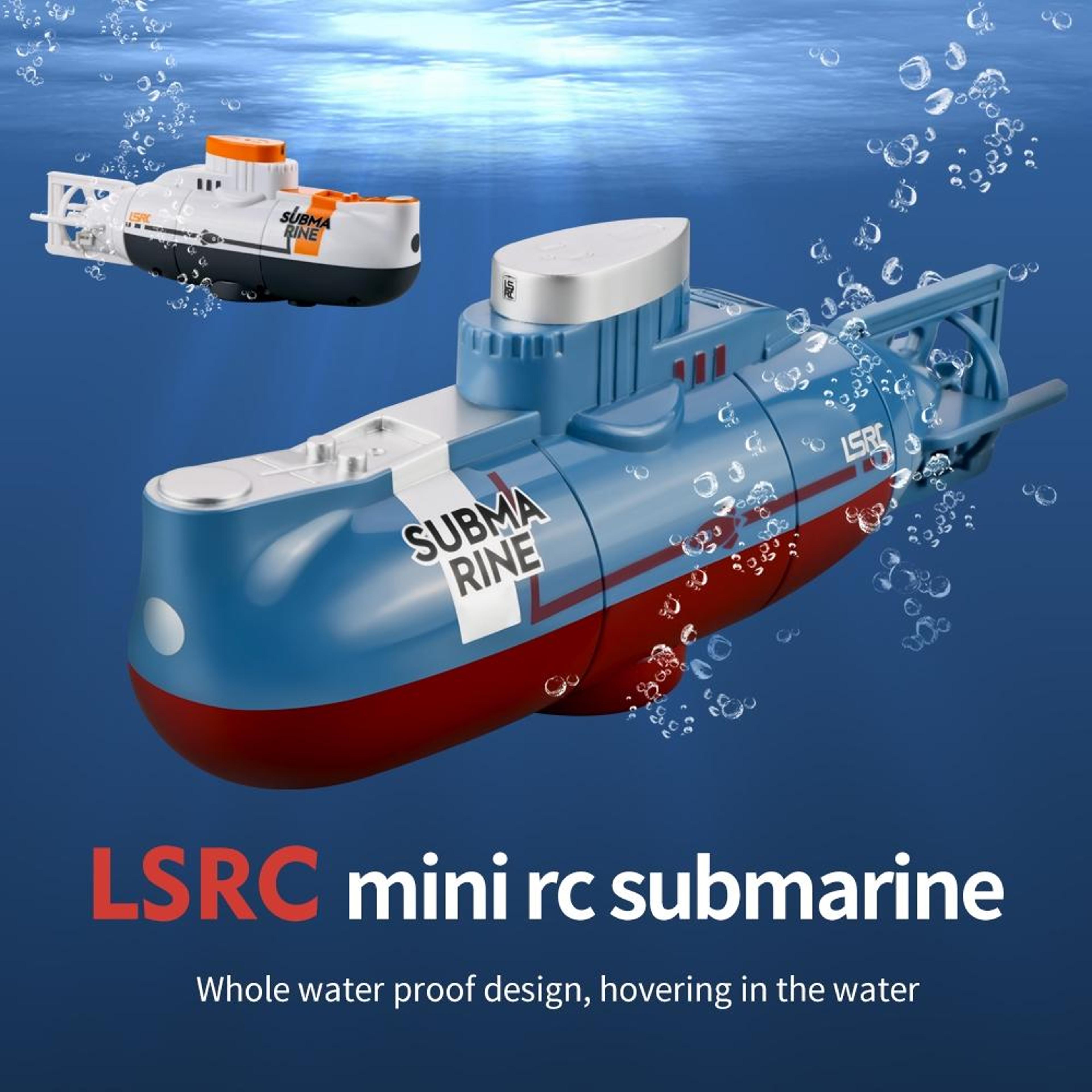 Mini RC Submarine Toy For Kids USB Rechargeable Waterproof Remote Control Submarine 5