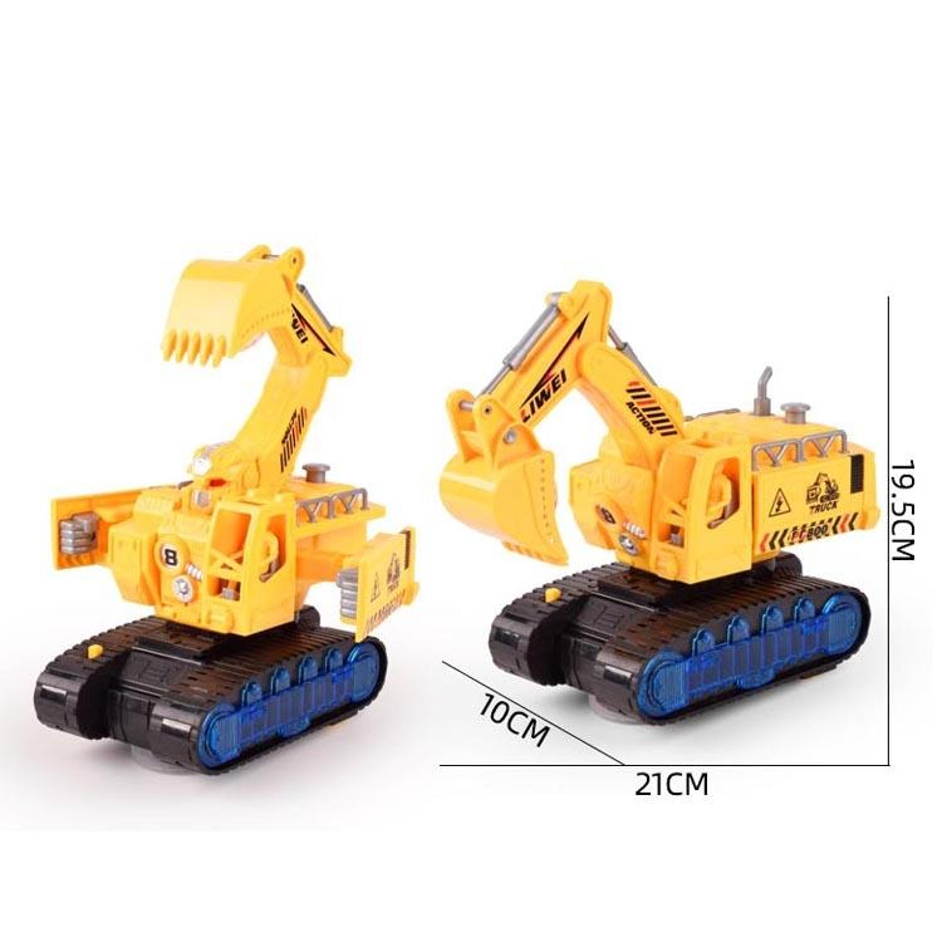 Kids Excavator Toy With Lights And Music Transforming Construction Toy Truck For Toddlers 1