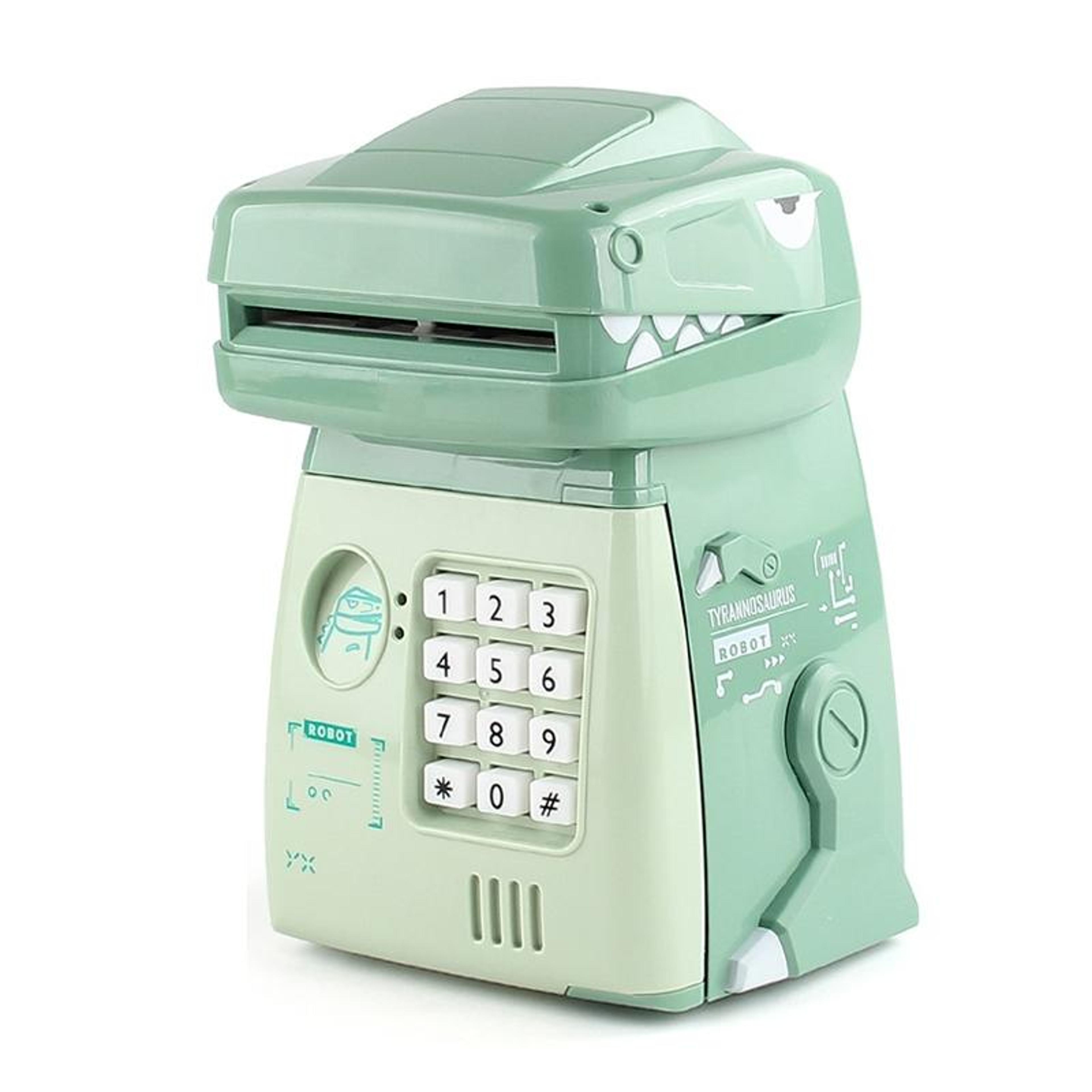 dinosaur password piggy bank for kids automatic coin saving toy