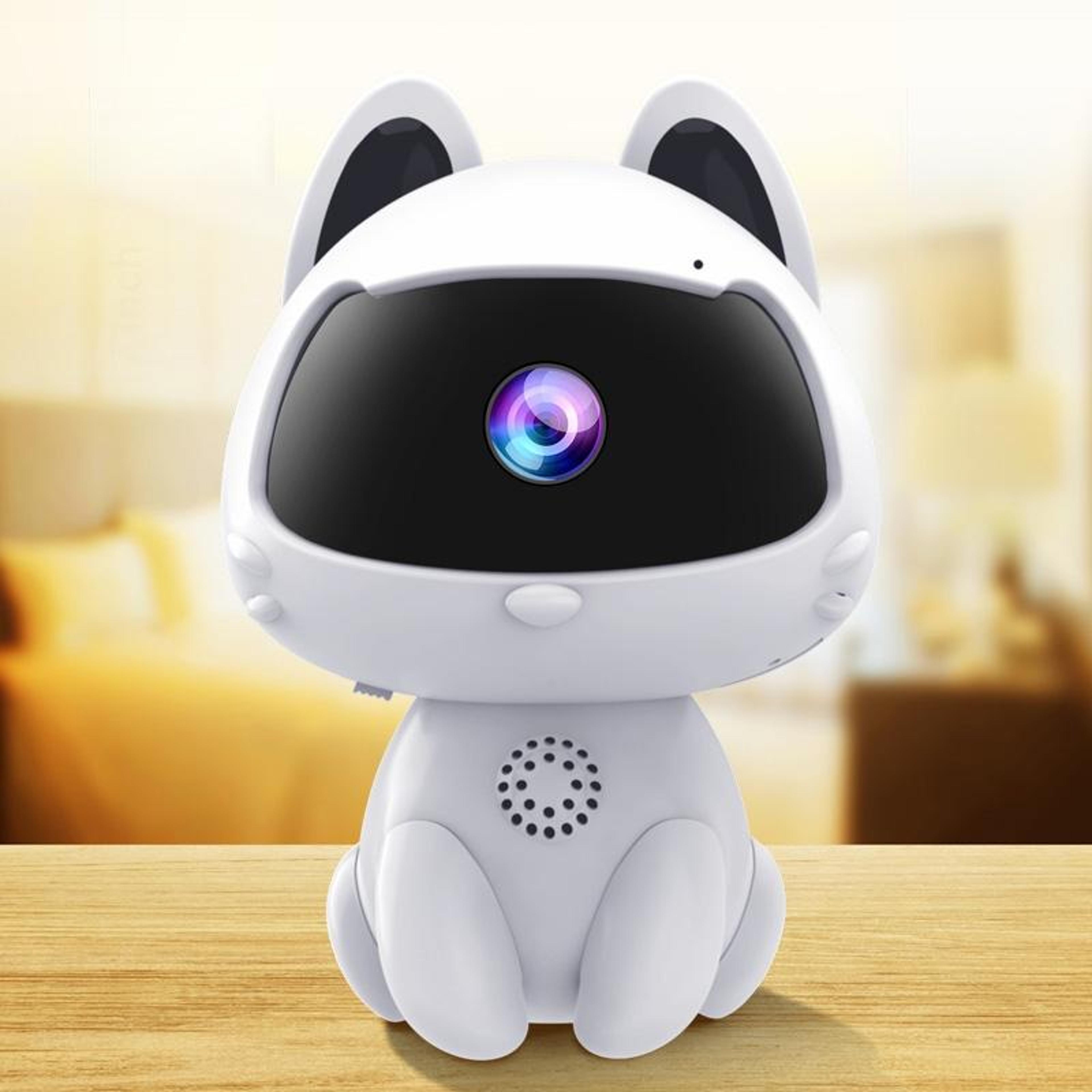 smart pet camera with night vision & two way audio wifi home security camera