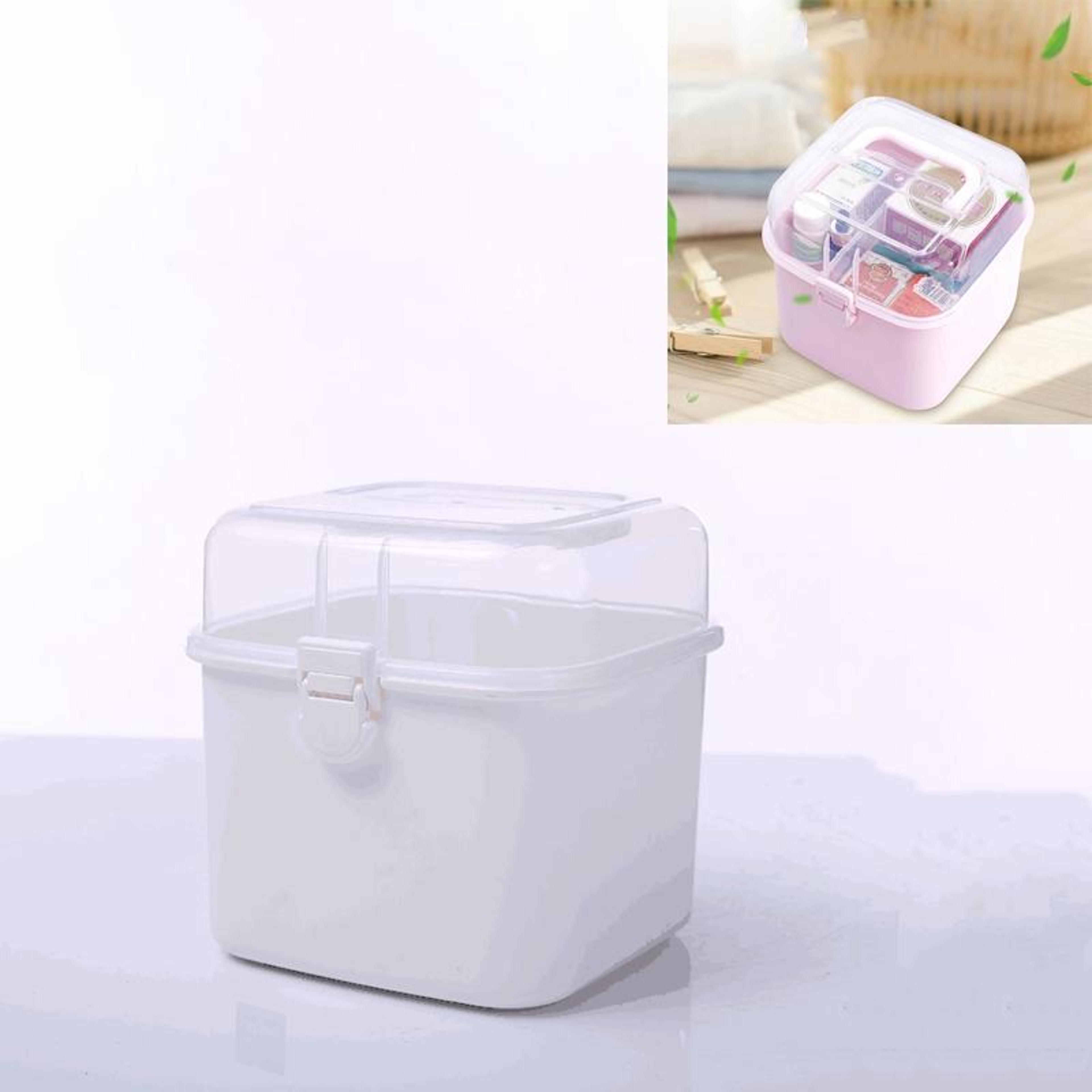 transparent rotating cosmetic storage box multi purpose organizer for jewelry medicine and daily essentials